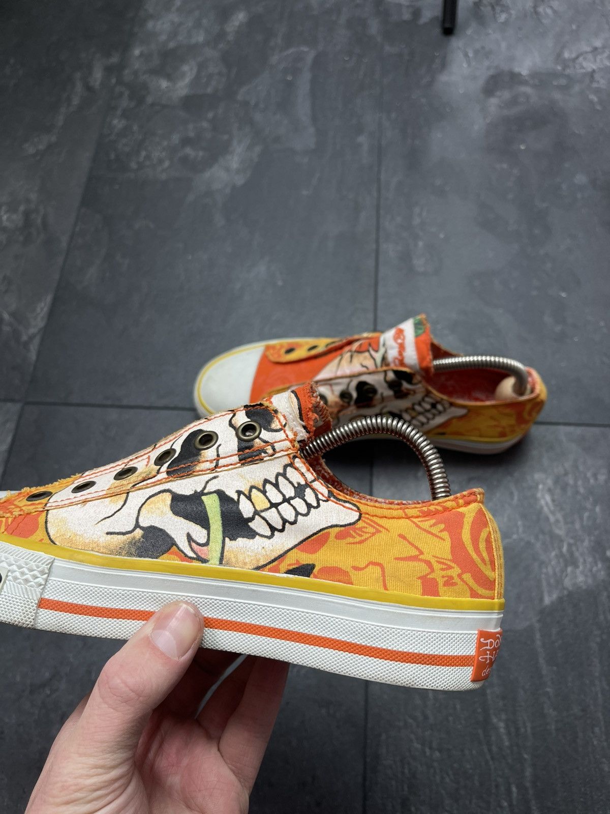 Ed Hardy × Streetwear × Vintage Vintage ed hardy rare low top sneakers Size US 5 / EU 37 - 10 Thumbnail