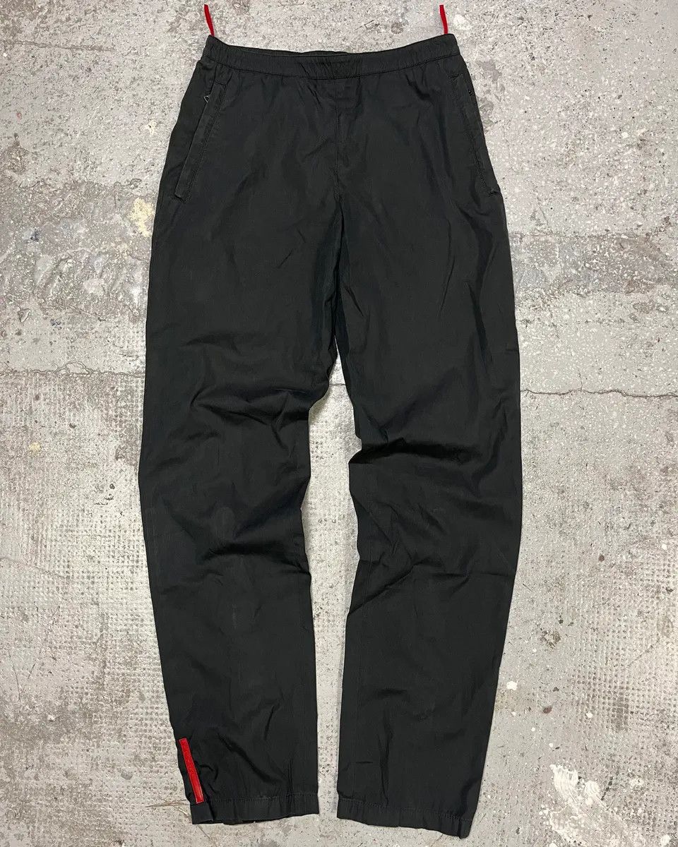 Prada × Vintage 2000s Prada Black Tactical Linea Rossa Sport Pants Size 27" / US 4 / IT 40 - 1 Thumbnail