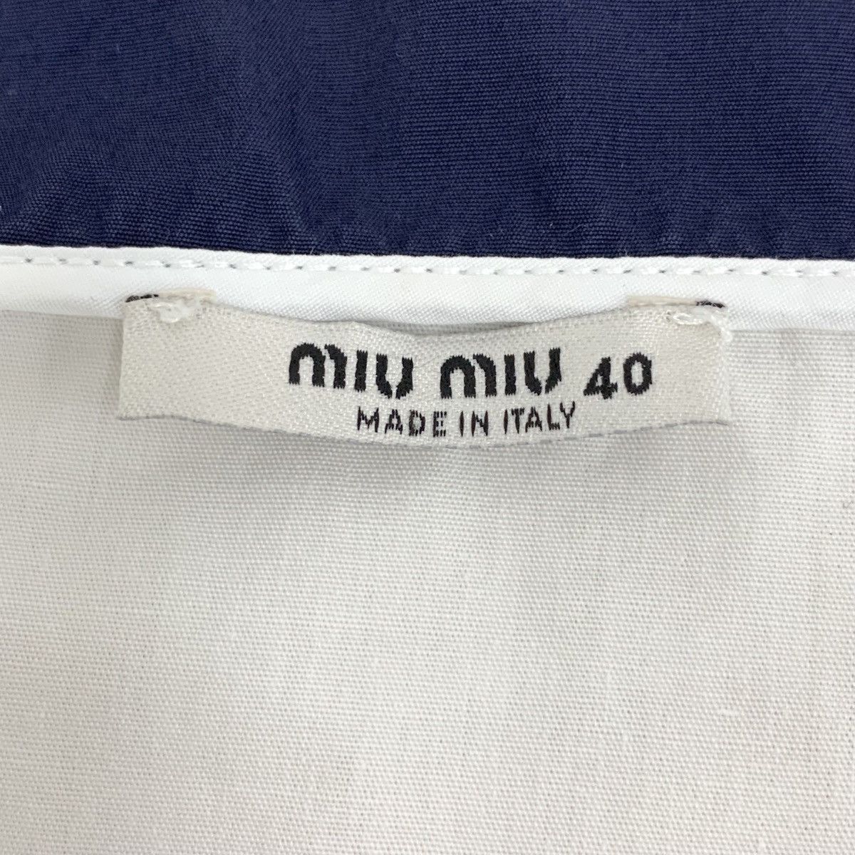 Miu Miu Miu Miu White Navy Neck Cotton Short Sleeve Dress Size M / US 6-8 / IT 42-44 - 7 Thumbnail