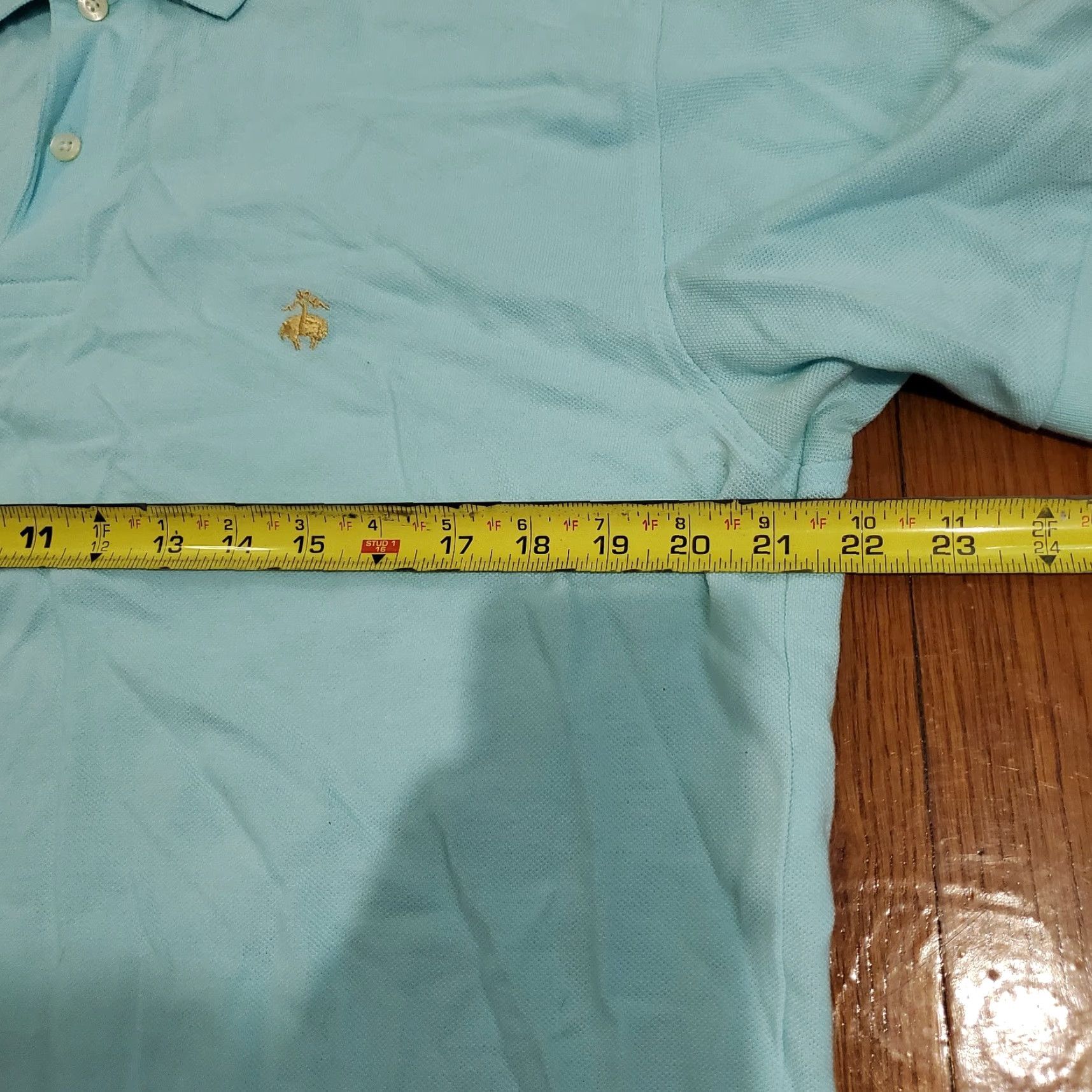Brooks Brothers Brooks Brothers Polo Shirt Men L Teal Blue 100% Cotton Casual Logo Preppy Short Sleeve Knit Shirt Size US L / EU 52-54 / 3 - 5 Thumbnail