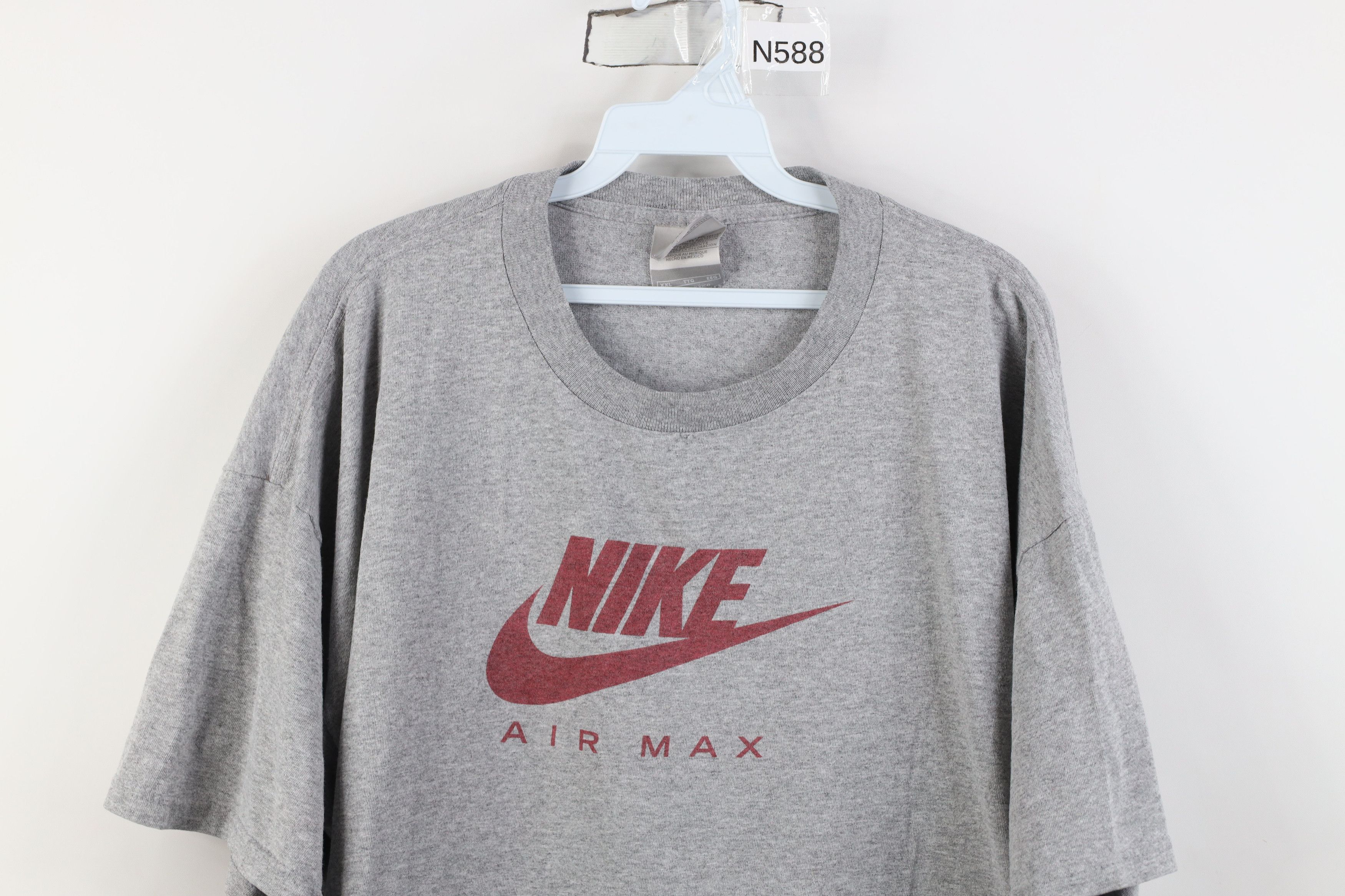 Nike Vintage Nike Air Max Center Big Swoosh T-Shirt Heather Gray Size US XXL / EU 58 / 5 - 2 Thumbnail