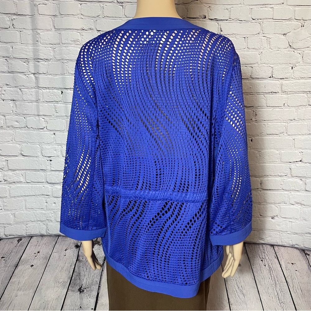 Chicos New Chico's Zenergy Perforated Neema Blue Jacket Size 3 US Size XL / US 12-14 / IT 48-50 - 9 Thumbnail