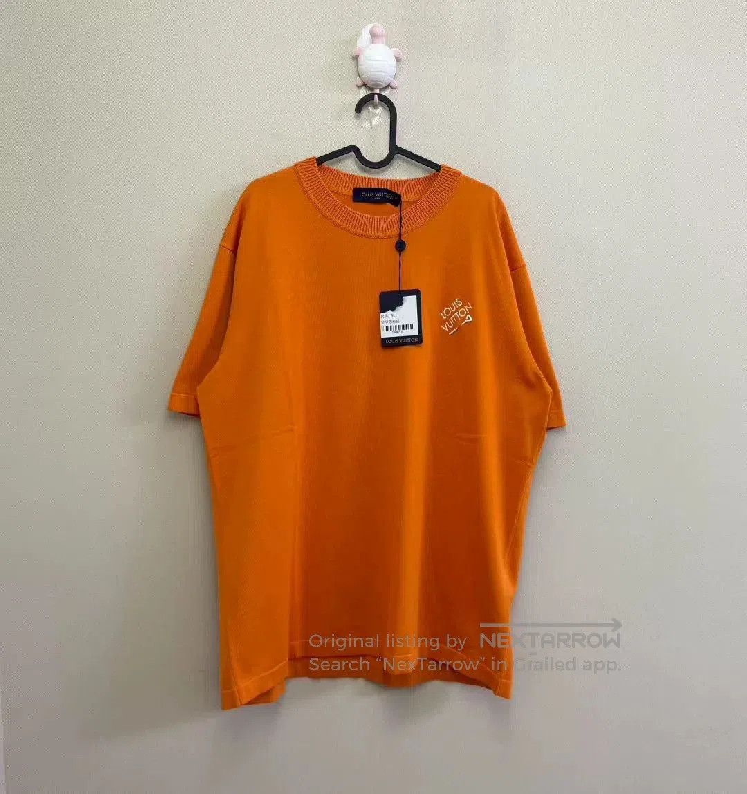 Louis Vuitton louis vuitton orange embroidered short sleeve shirt. Size US XXL / EU 58 / 5 - 1 Thumbnail