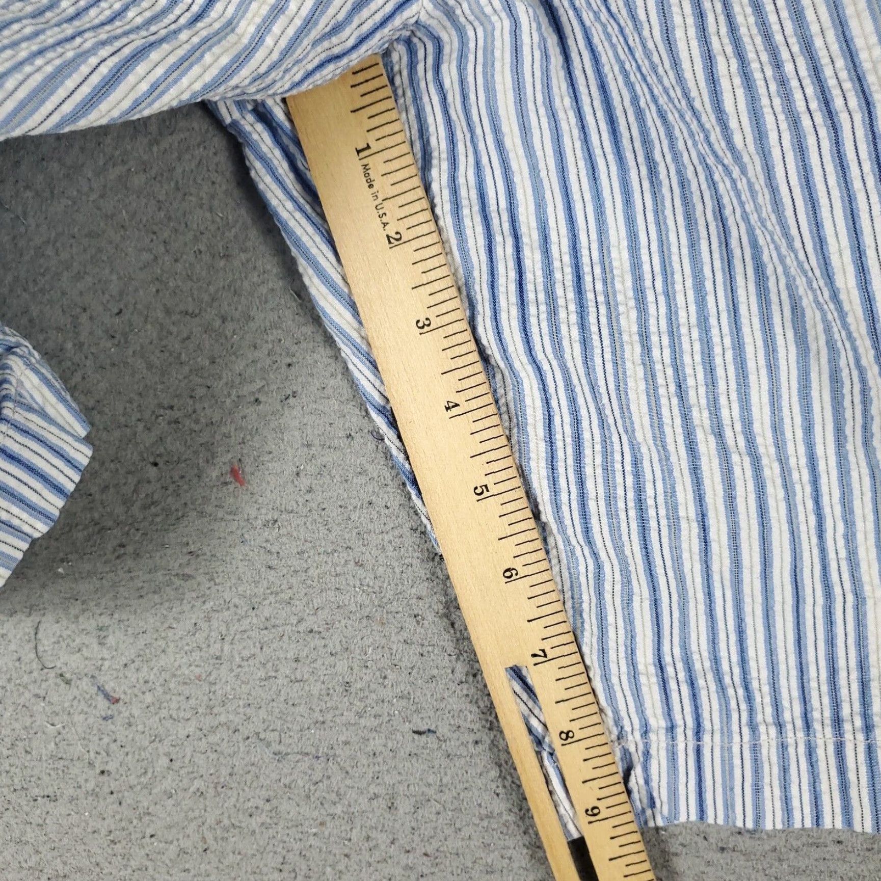 Tommy Bahama VINTAGE Tommy Bahama Shorts Men Size 42 Blue Striped Seersucker Flat Front Chino Size US 42 / EU 58 - 6 Thumbnail