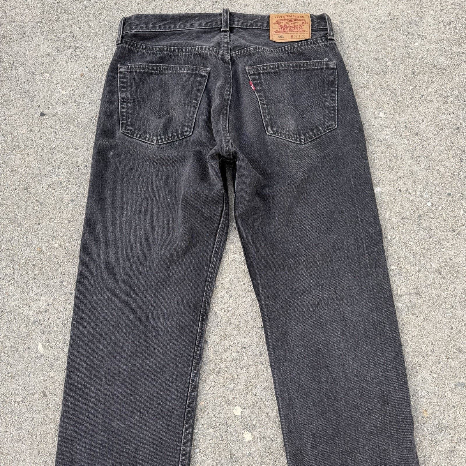 Levi's × Vintage Vintage 90s Levis 501 Faded Straight Black Denim Jeans 32x30 Size US 32 / EU 48 - 5 Thumbnail