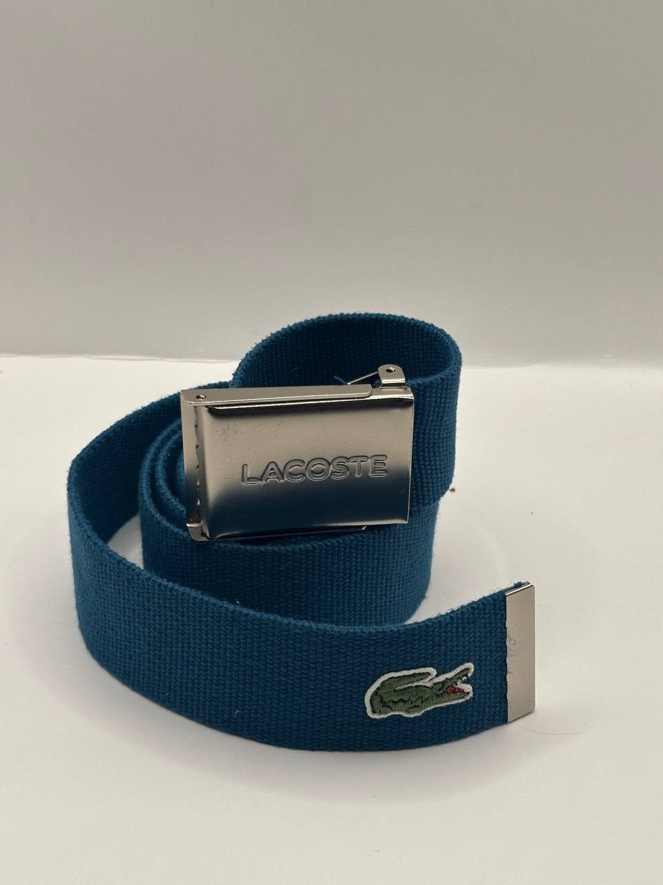 Lacoste Lacoste Navy Blue Webbing Canvas Belt - Adjustable Size ONE SIZE - 1 Thumbnail