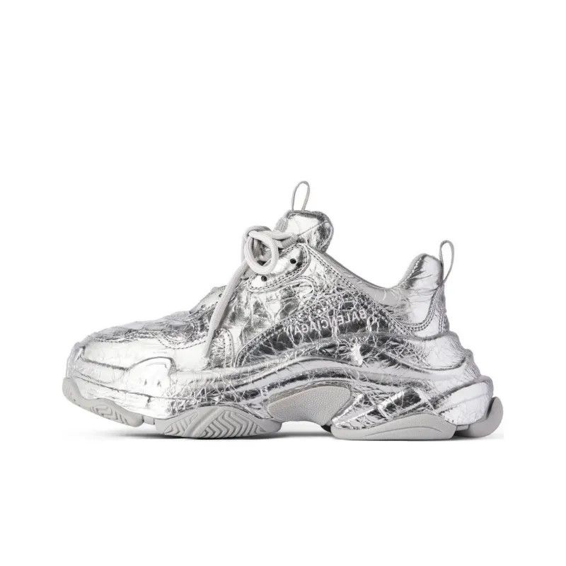 Balenciaga o1bcso1str1224 Triple S Sneakers in Silver Size US 6 / IT 36 - 2 Thumbnail