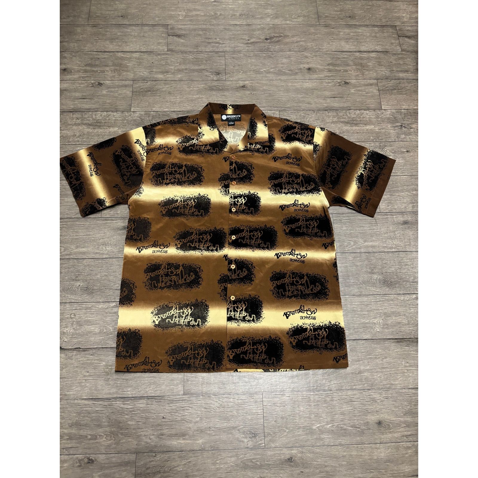 Brooklyn Xpress × Vintage Vintage Brookyn Xpress 00s Button Shirt Brown Sz XXL Size US XXL / EU 58 / 5 - 1 Thumbnail