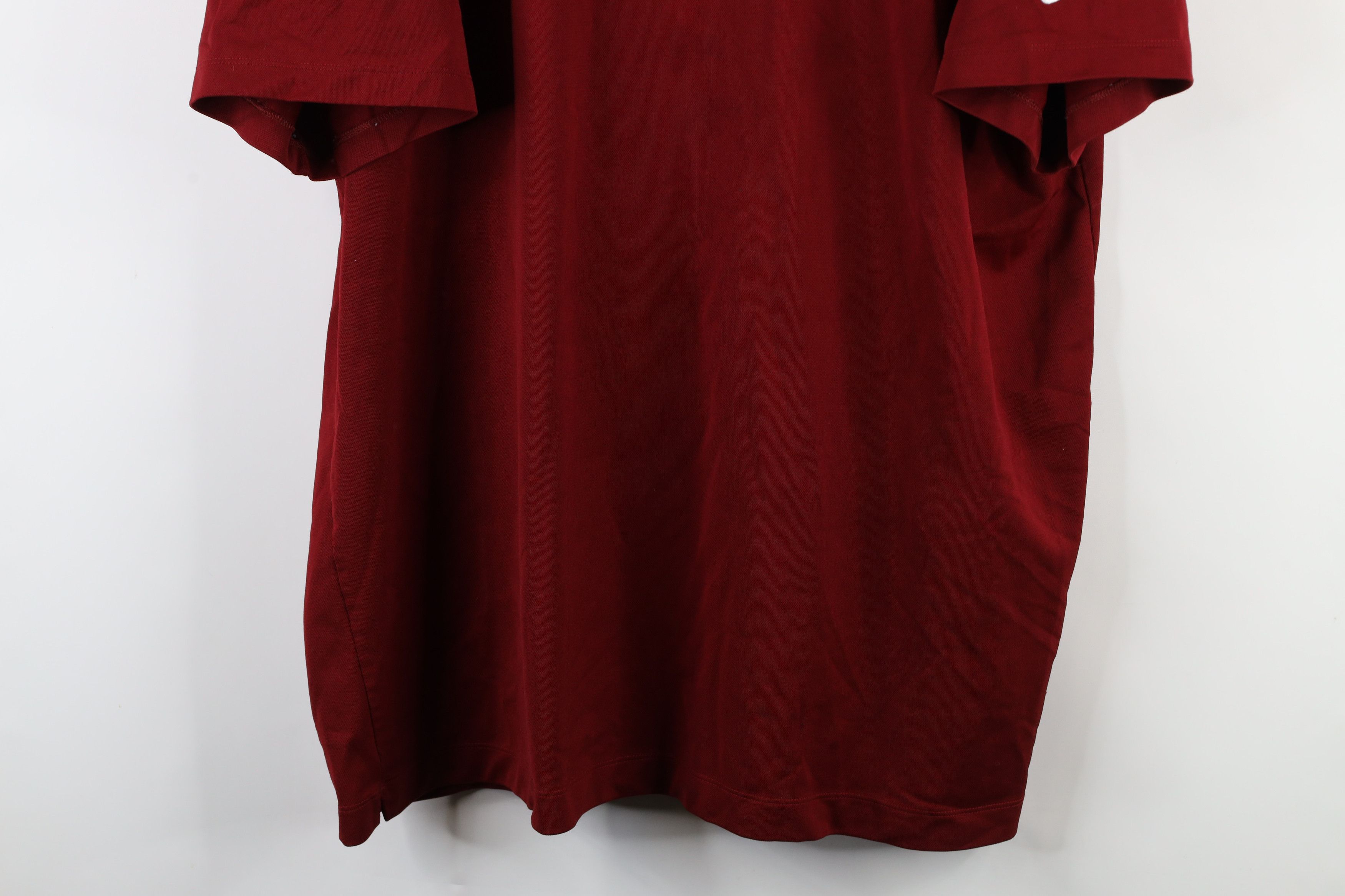 Nike × Vintage Vintage Nike Golf Scott Mini Swoosh Mock Neck T-Shirt Red Size US XXL / EU 58 / 5 - 3 Thumbnail