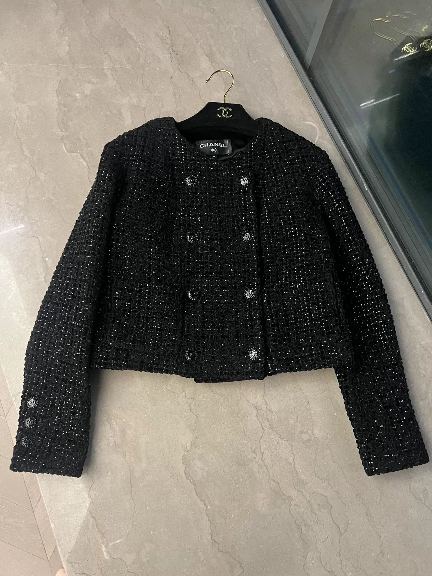 Chanel Chanel 22B Black Double-Breasted Jacket Size US S / EU 44-46 / 1 - 1 Thumbnail