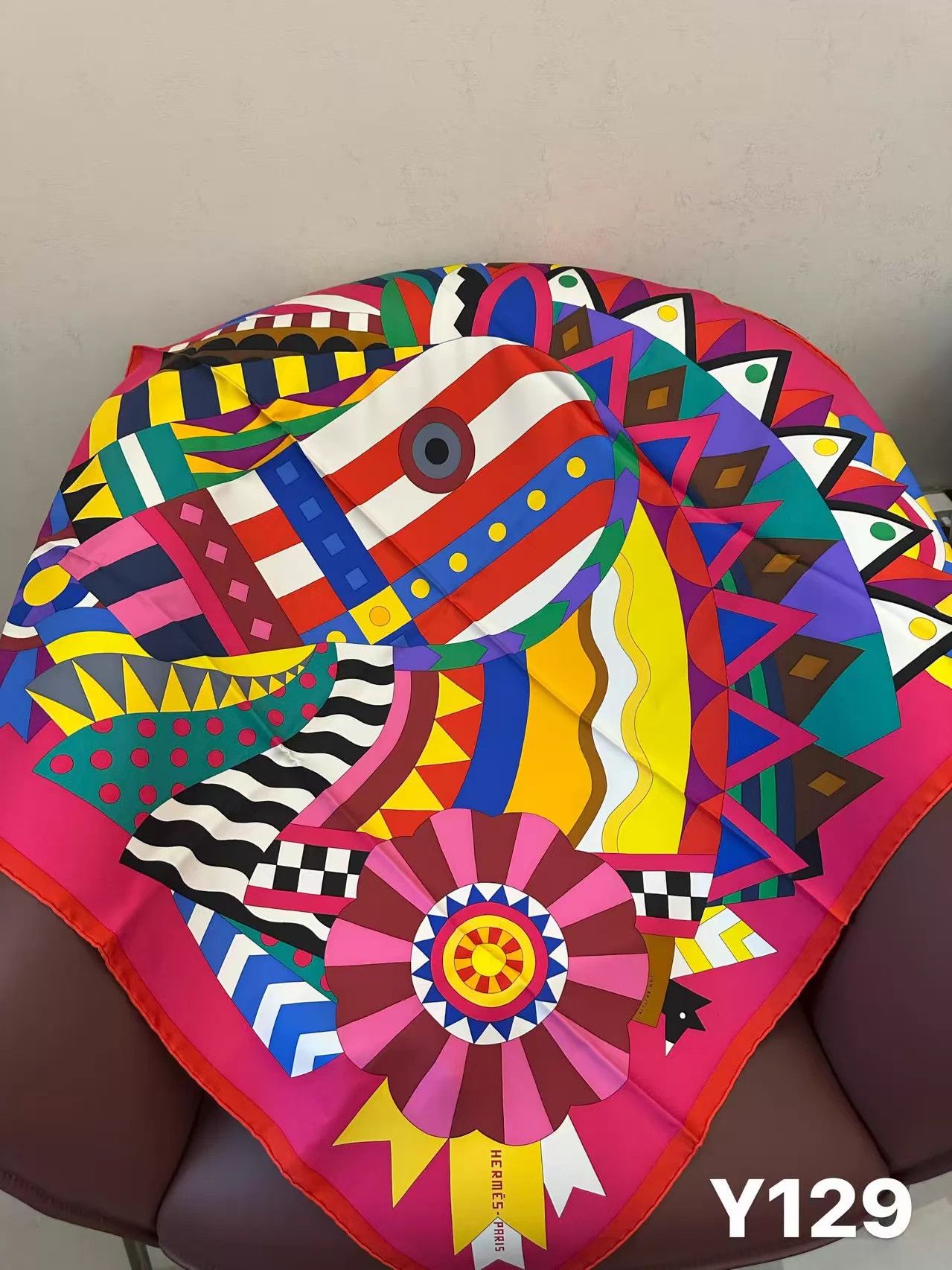 Hermes Hermès Celebration Horse Silk Scarf New 90x90cm Size ONE SIZE - 4 Thumbnail