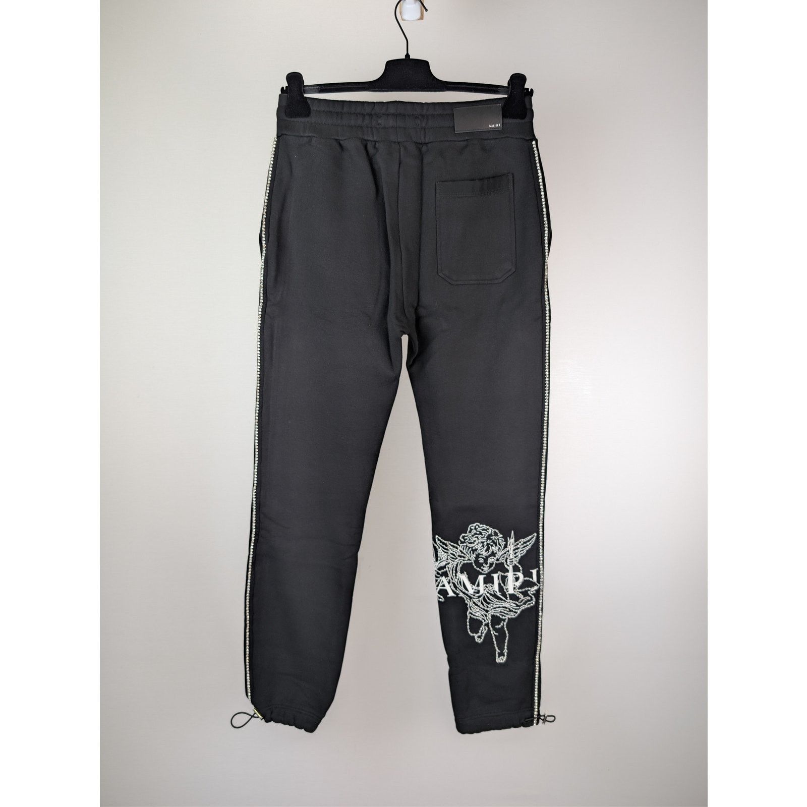 Amiri o1rshd1 Crystal Outline Cherub Sweatpants in Black Size US 32 / EU 48 - 10 Thumbnail