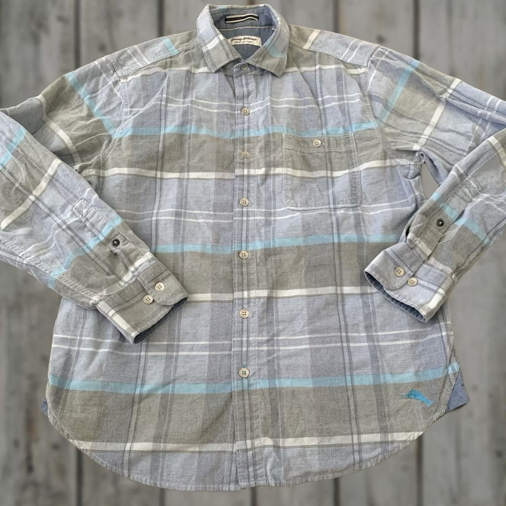 Tommy Bahama VINTAGE Tommy Bahama Coastline Cord Shirt Mens M Blue Corduroy Button Up Size US M / EU 48-50 / 2 - 1 Thumbnail