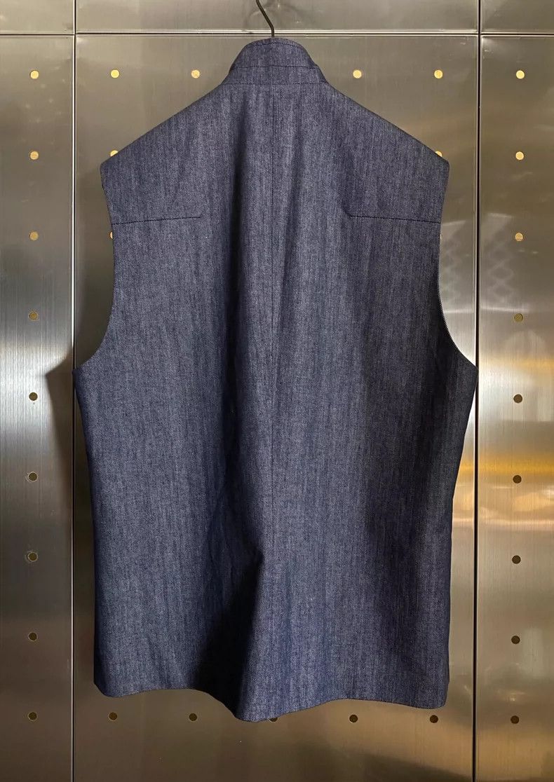 Dior Dior 13Ss blue primary starched zippered denim vest 2505-Ne Size US L / EU 52-54 / 3 - 7 Thumbnail
