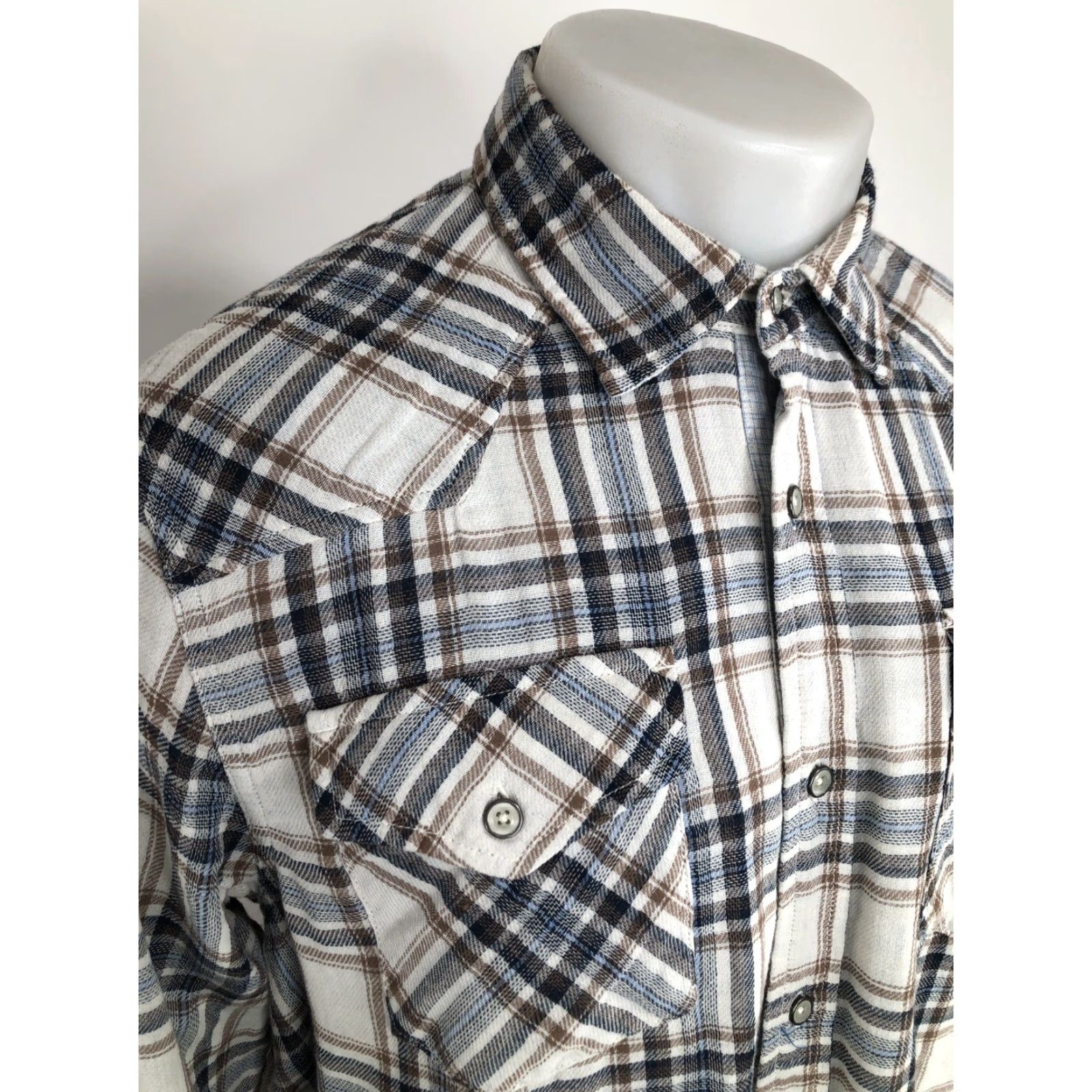 Mountain Khakis MOUNTAIN KHAKIS Plaid Mens M Button-Up Long Sleeve Flannel Embroidered Shirt Brown / Beige / Black / Blue / Gray Mens M Size US M / EU 48-50 / 2 - 3 Thumbnail