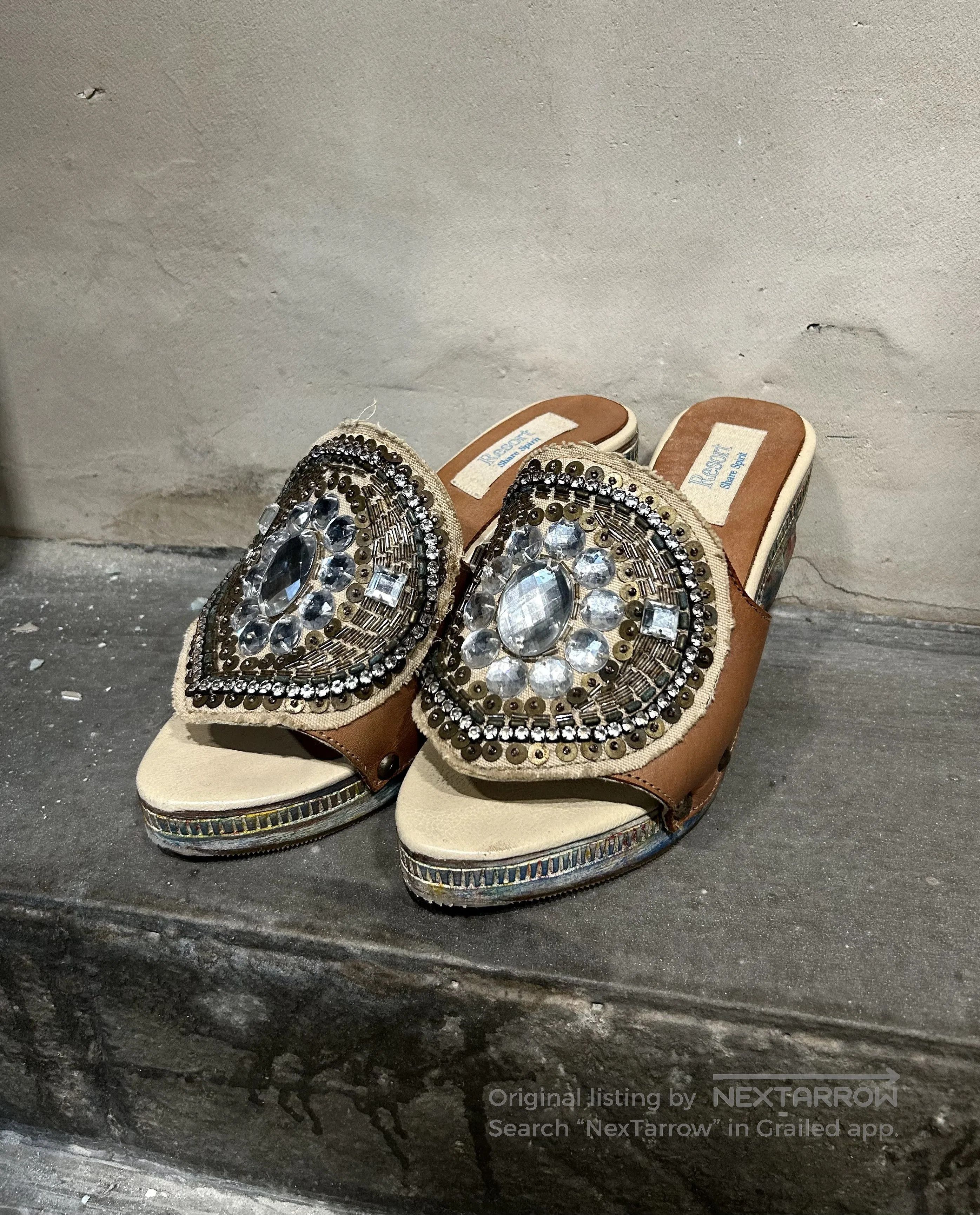 Share Spirit Homme Share Spirit Handmade Crystal Sole Heels. Size US 6 / IT 36 - 2 Thumbnail