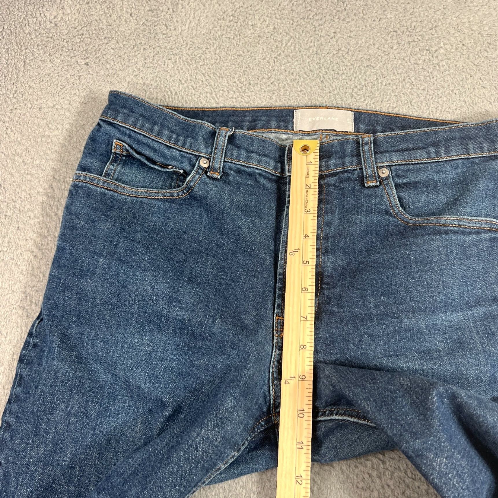 Everlane EVERLANE Jeans Slim Fit Straight Leg Men's 33x30 Blue Denim 90s Size US 33 - 4 Thumbnail