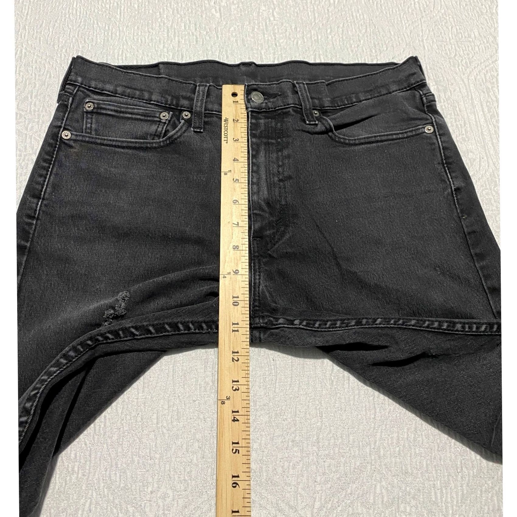 Levi's Levi's 510 Slim Fit Jeans Mens 34×29 Black Denim Distressed Comfort Stretch - Regular W34 L29 Five Pocket Jeans Size US 34 / EU 50 - 5 Thumbnail