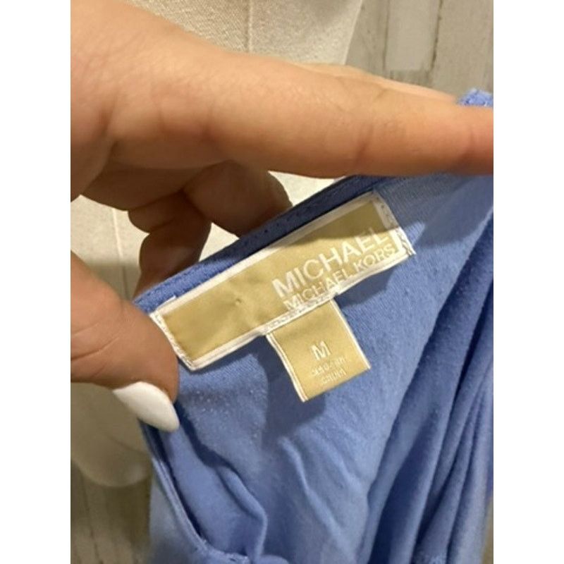 Michael Kors Michael Michael Kors Blouse Women's Medium Blue Tunic Top Size M / US 6-8 / IT 42-44 - 6 Thumbnail