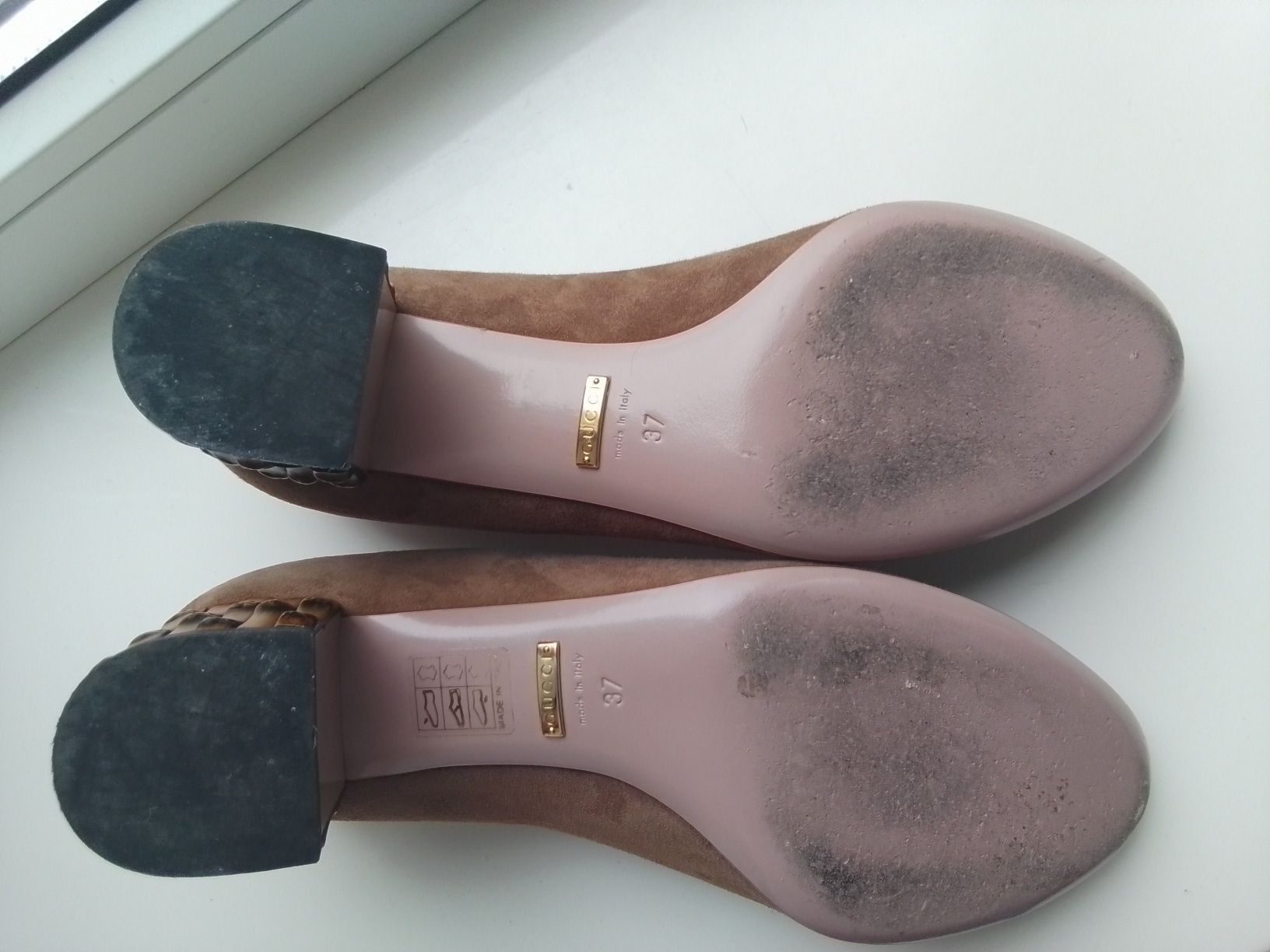 Gucci Gucci Leather Suede Heels Mules Size US 7 / IT 37 - 3 Thumbnail