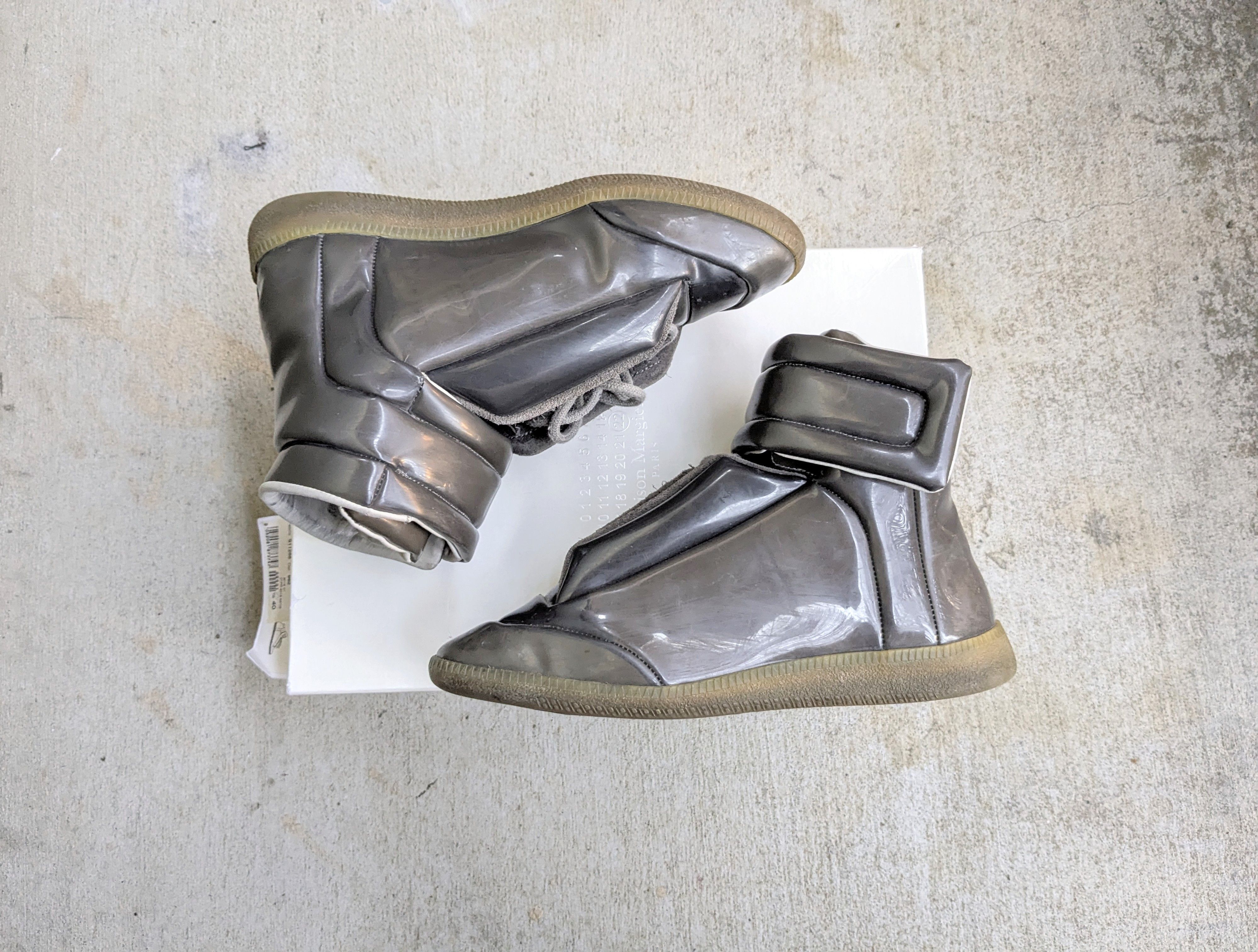 Maison Margiela Future PVC Gray 7 40 High Tops Rubber