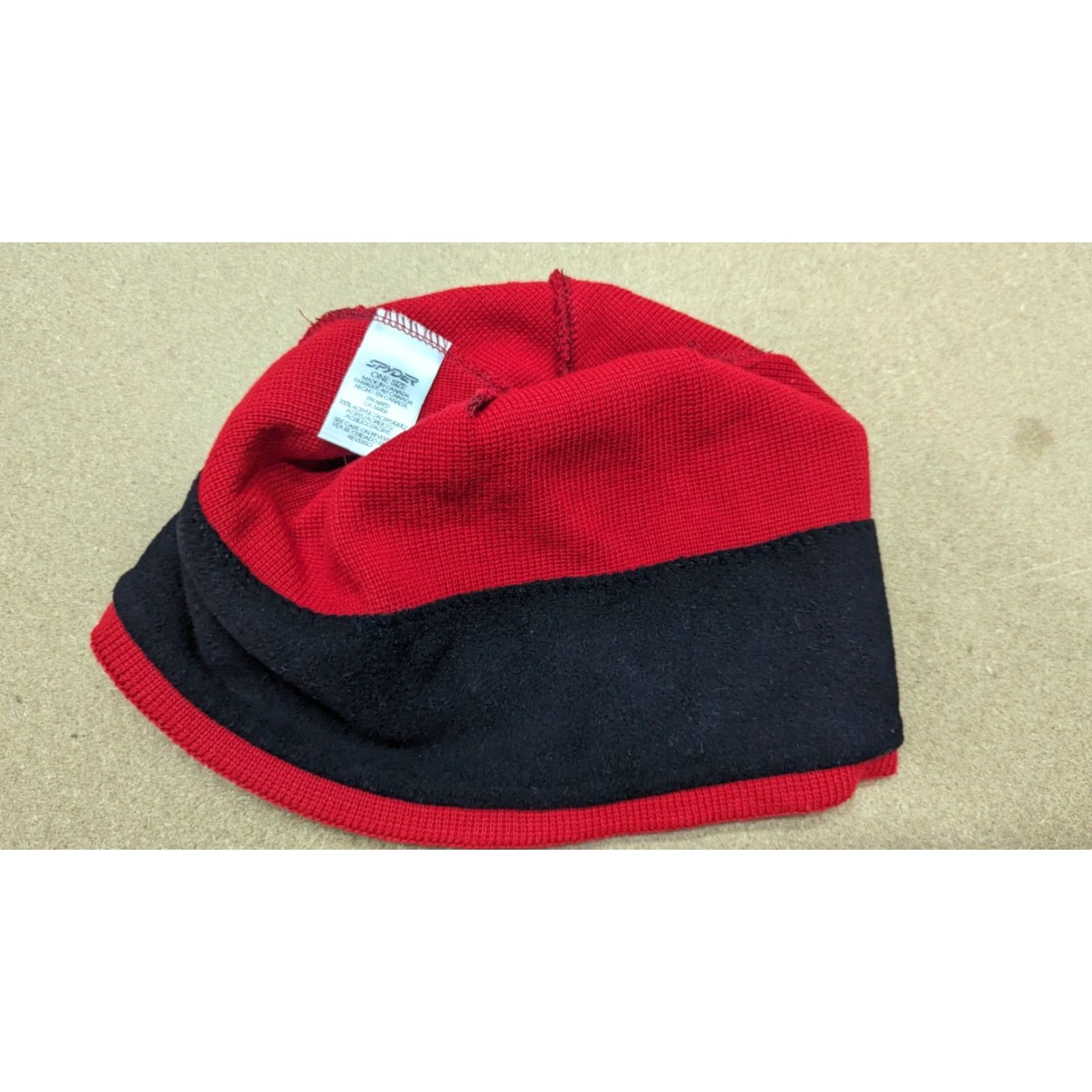 Spyder SPYDER Beanie Hat One Size OS Lined Red Outdoor Thermal Unisex Adults Beanie Headwear Size ONE SIZE - 5 Thumbnail