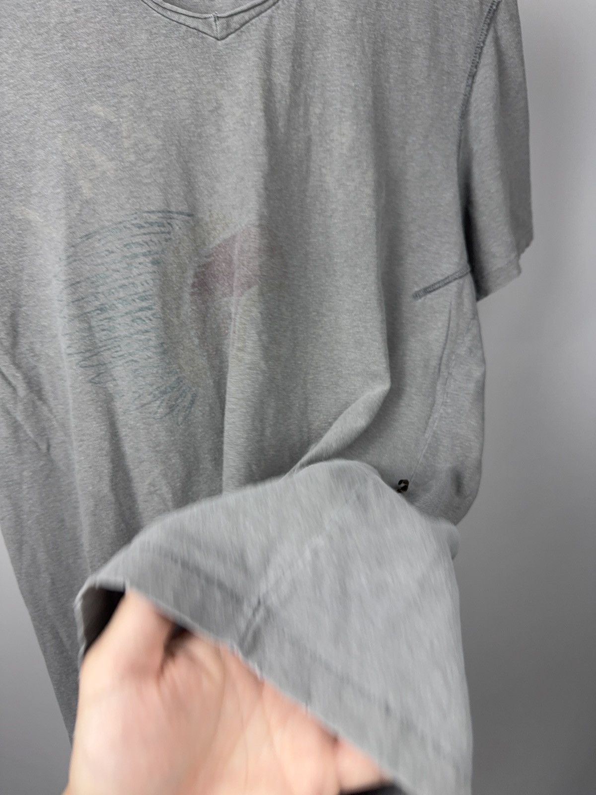 Harley Davidson Rude Riders Vintage Washed Biker Moto 00s V-Neck Tee Grey M Size US M / EU 48-50 / 2 - 4 Thumbnail