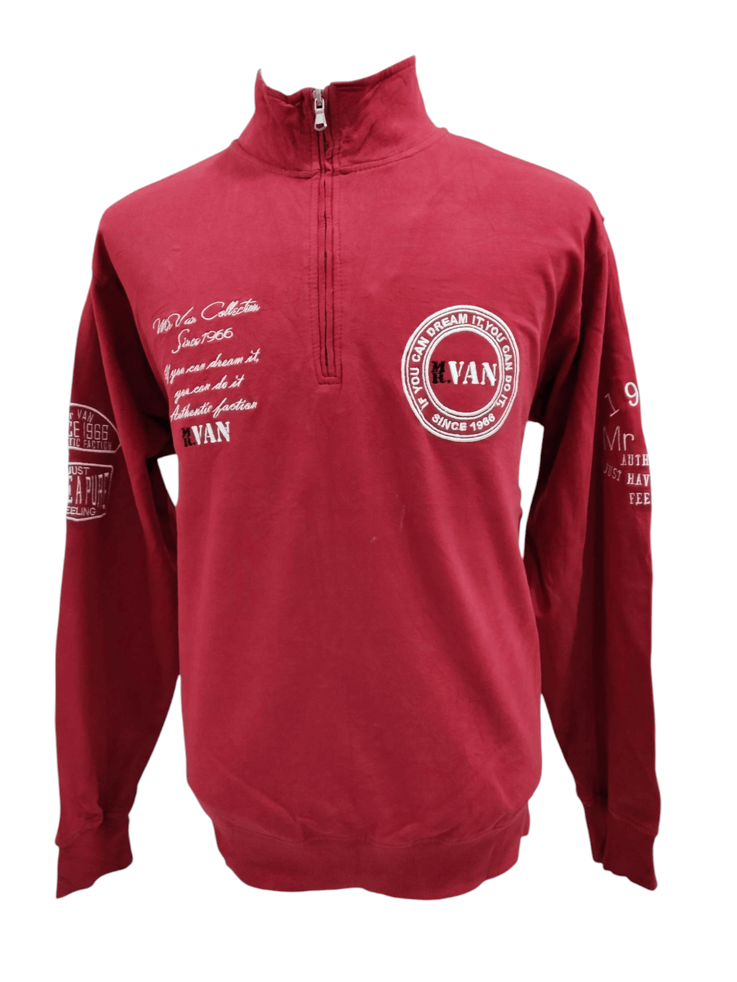 Designer × Van Vintage Mr.Van Streetwear Half Zipper Sweatshirt Size US L / EU 52-54 / 3 - 1 Thumbnail