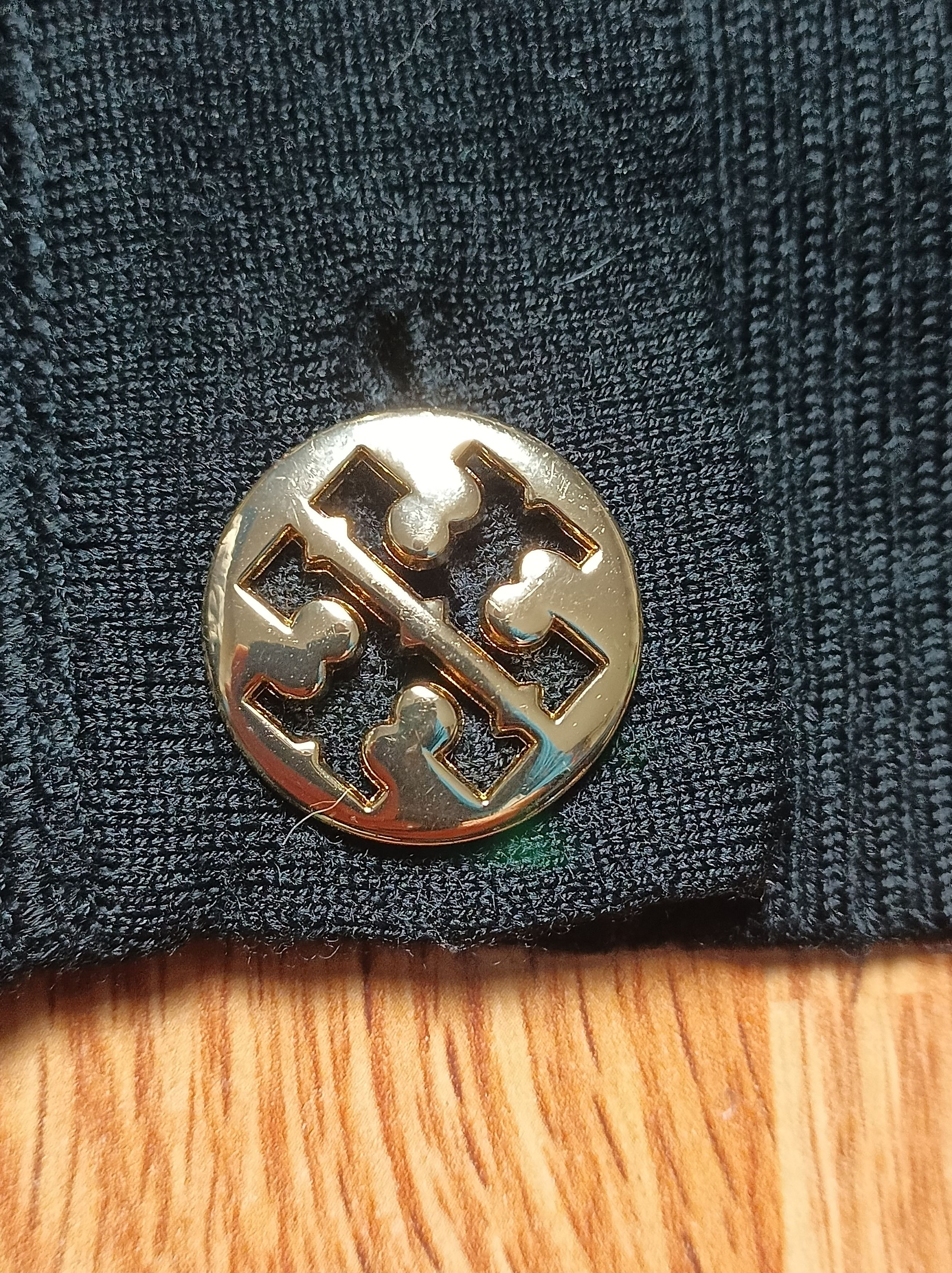 Tory Burch TORY BURCH Black Logo Button Merino Wool V-Neck Cardigan M Size M / US 6-8 / IT 42-44 - 9 Thumbnail