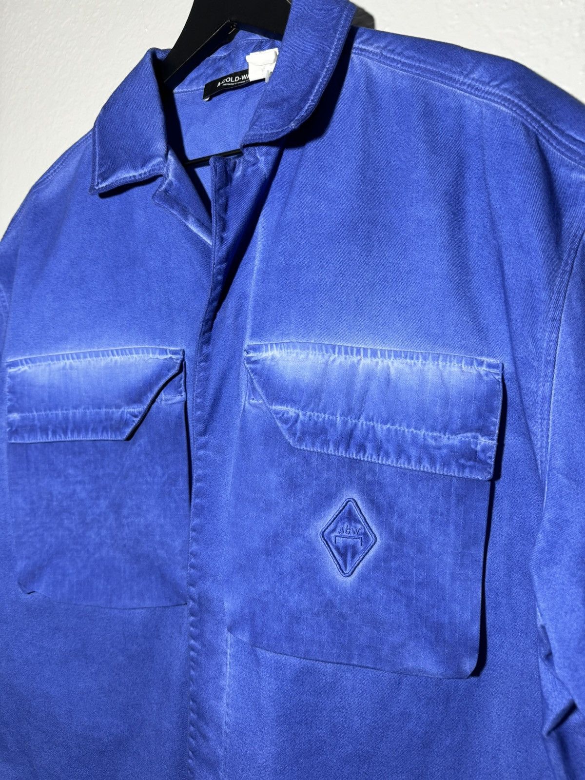 A-COLD-WALL* × Samuel Ross A Cold Wall Button Down Shirt Blue Faded Oversized Pockets Size US M / EU 48-50 / 2 - 6 Thumbnail