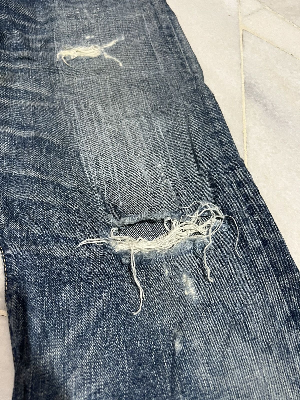 If Six Was Nine × Le Grande Bleu (L.G.B.) × Seditionaries 🌈Flare Japanese Back Number Distressed Jean Ripped Size US 34 / EU 50 - 7 Thumbnail