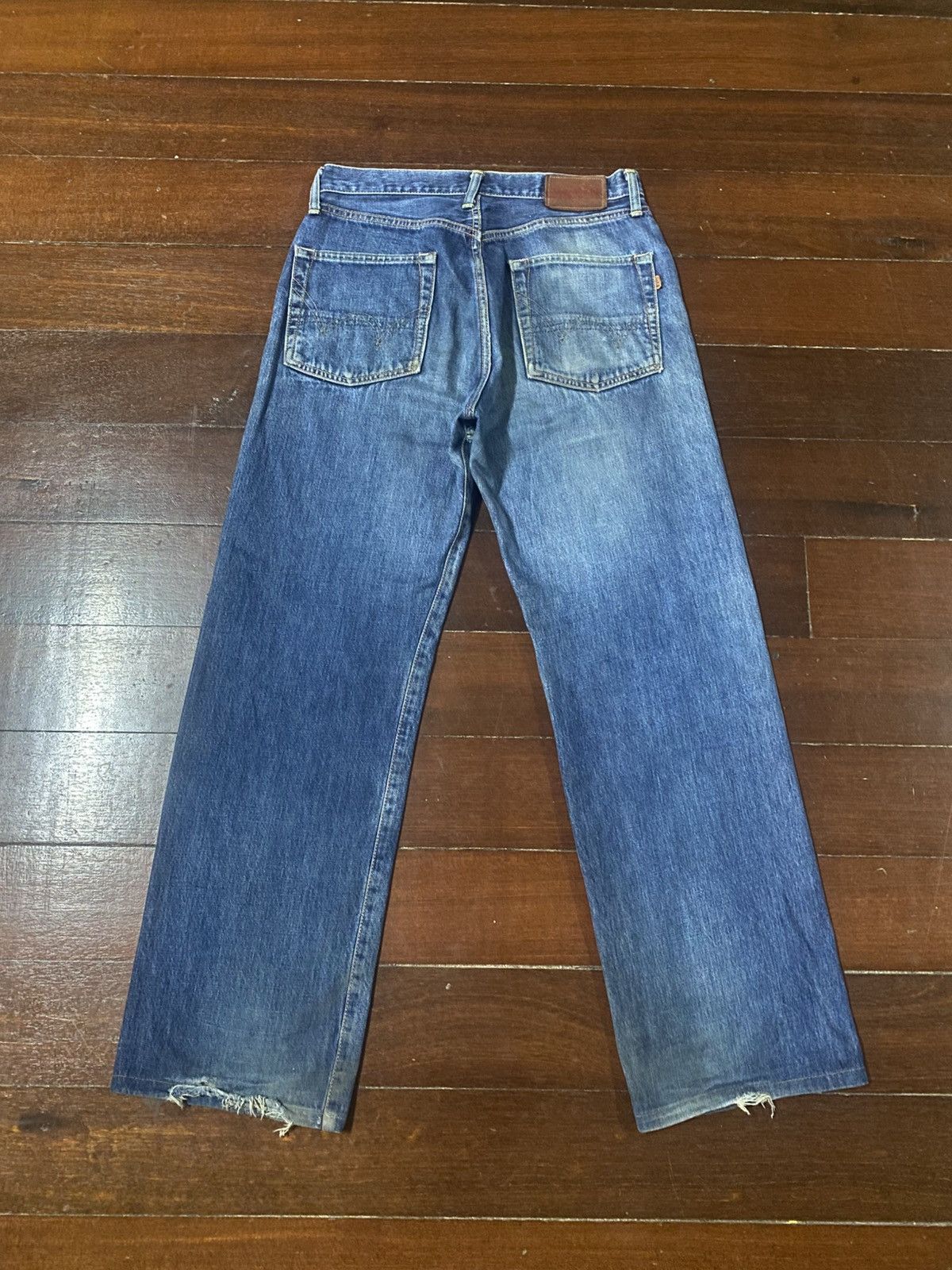 Edwin Vintage Edwin 505 Selvedge Distressed Dirty Denim Jeans Size US 32 / EU 48 - 11 Thumbnail