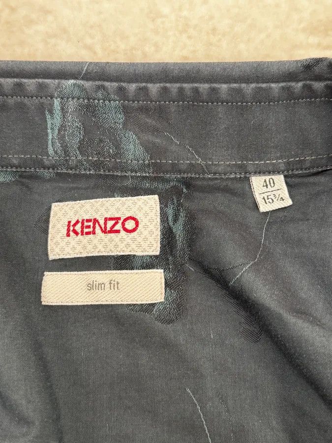 Kenzo 1990s Kenzo Blue Flower Print Shirt Size US M / EU 48-50 / 2 - 9 Thumbnail