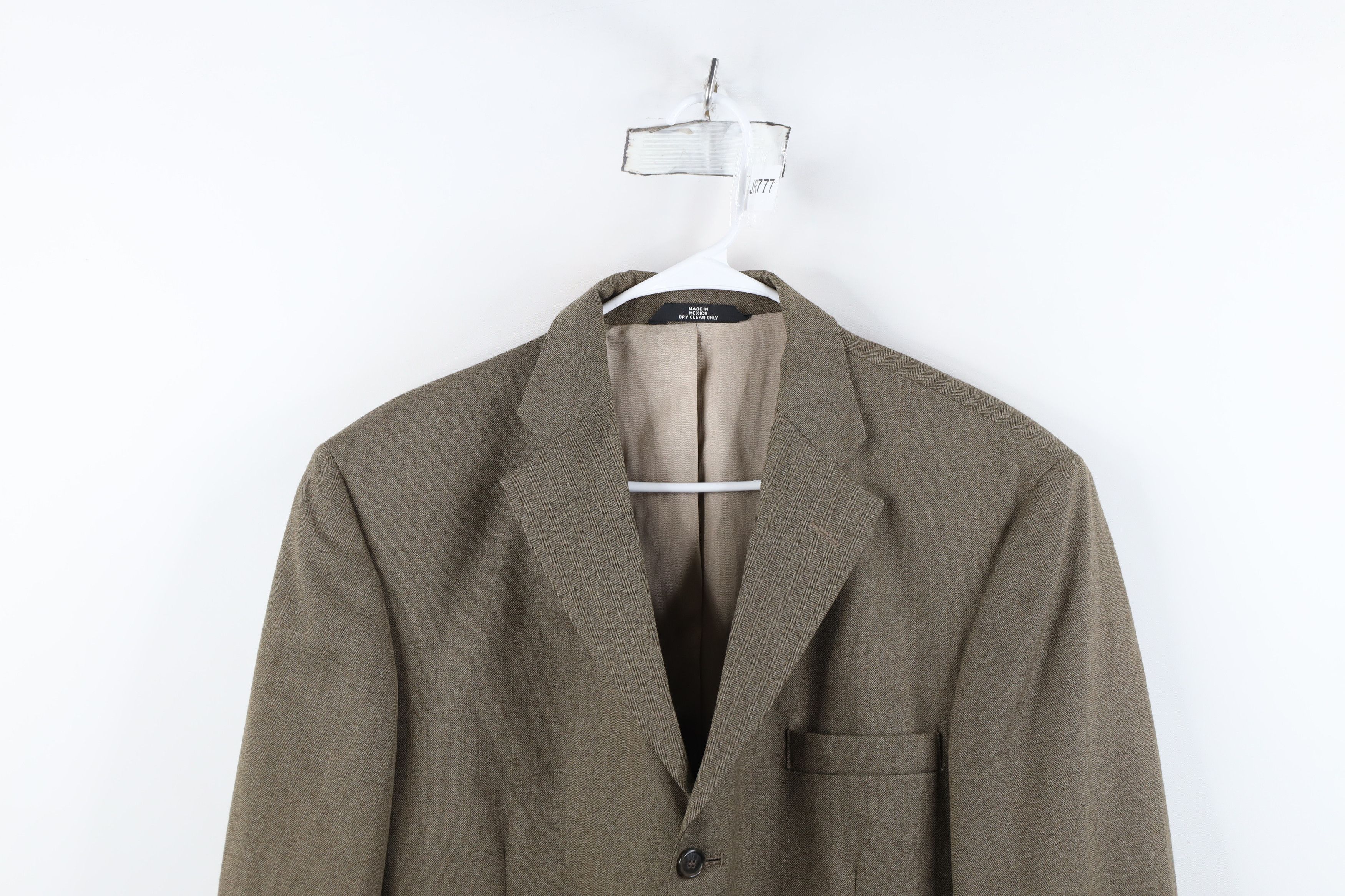 Vintage Vintage 90s Streetwear Herringbone Suit Coat Blazer Jacket Size US XL / EU 56 / 4 - 2 Thumbnail