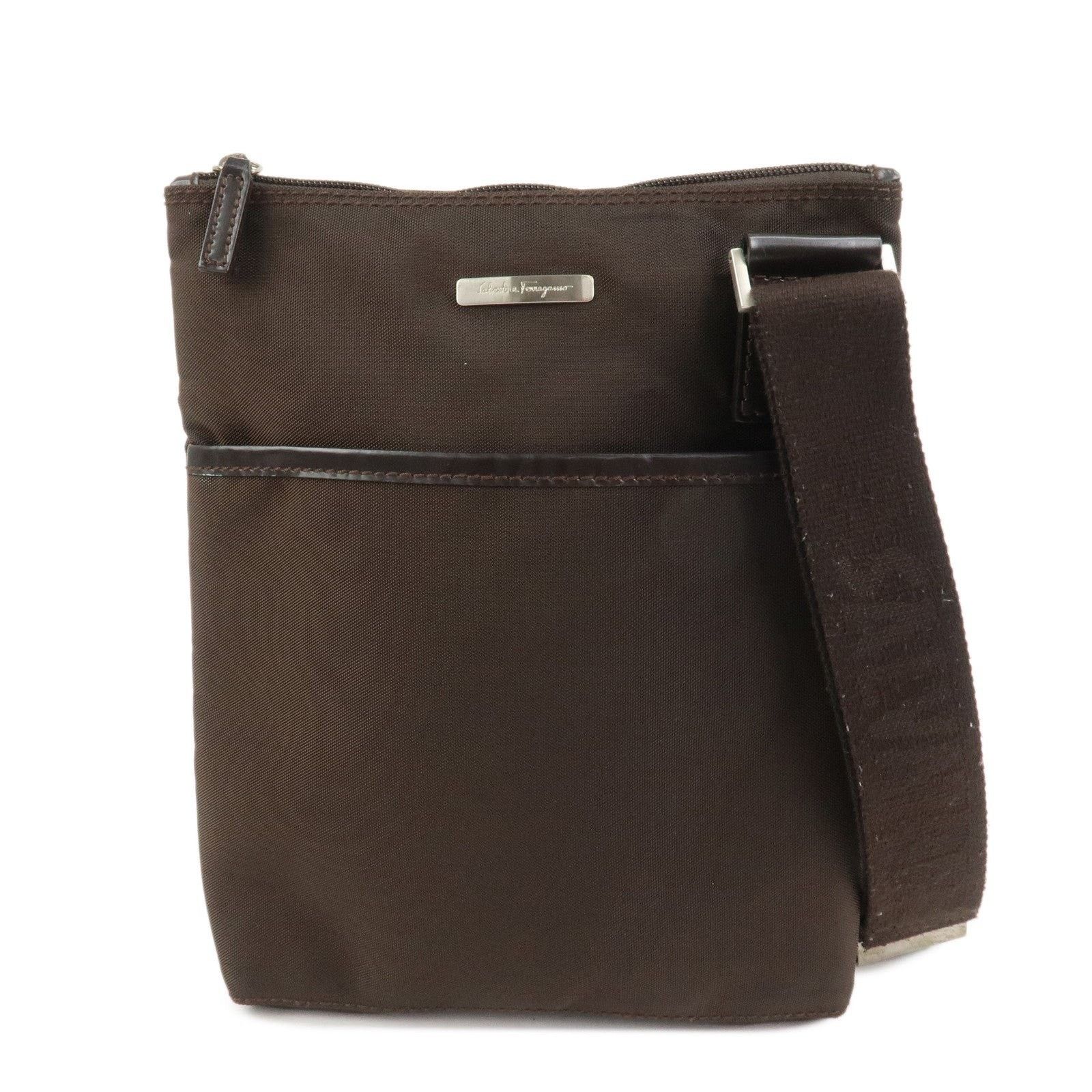 Salvatore Ferragamo Ferragamo Nylon Crossbody Bag Brown Size ONE SIZE - 1 Thumbnail