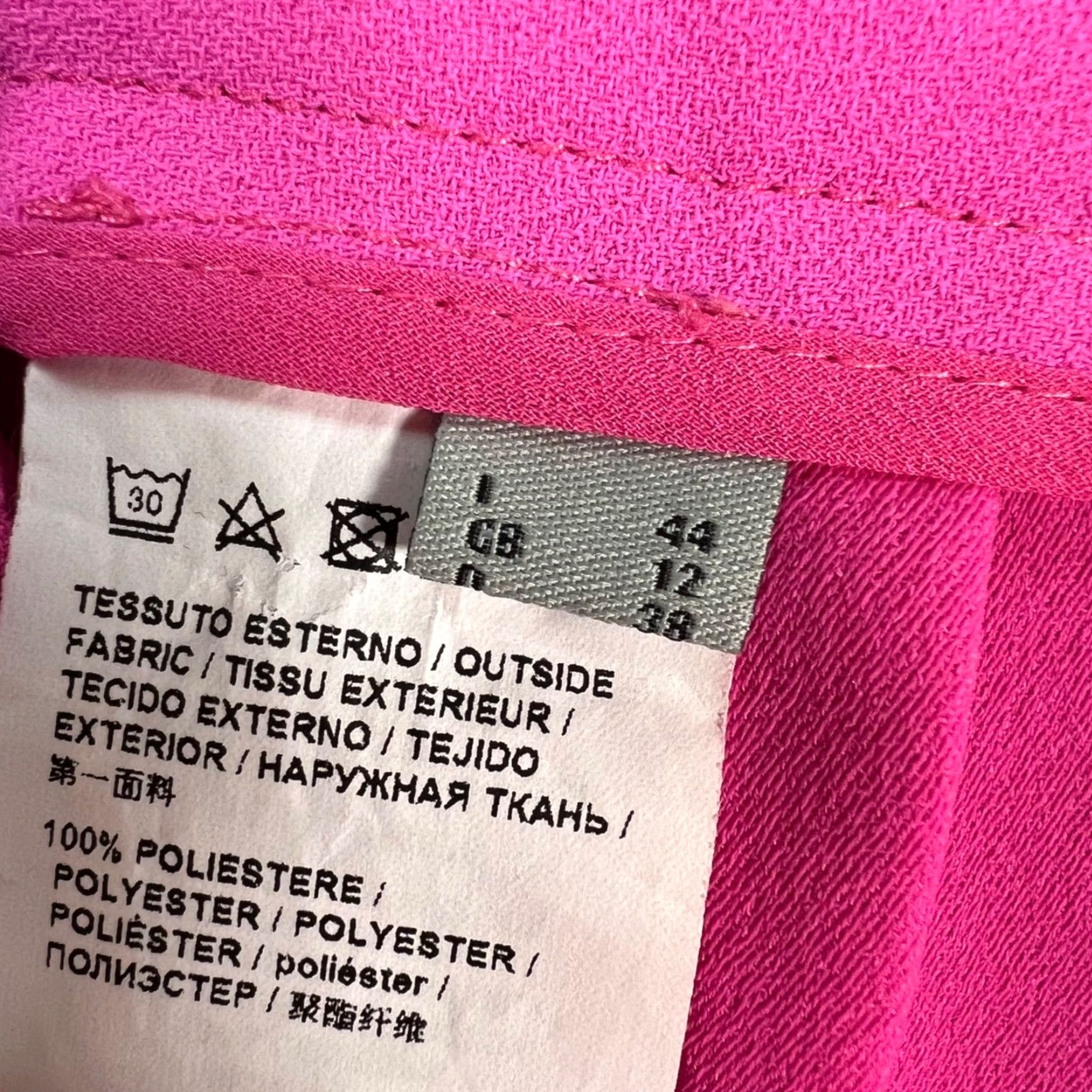 Pinko PINKO Pants Womens 8 High-Waist Tapered Polyester Made In Italy Pink Dress Pants Womens 8 Inseam 28 in Paperwork? Size 30" / US 8 / IT 44 - 4 Thumbnail