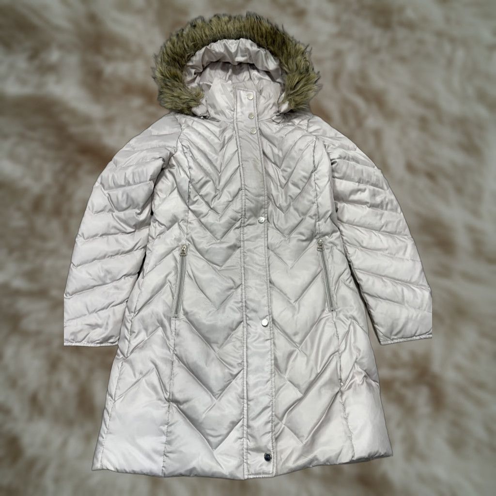 Vintage Marc New York Andrew Marc Light pink Quilted Down Jacket Hooded Zip Up S Womens Jacket Size S / US 4 / IT 40 - 1 Thumbnail
