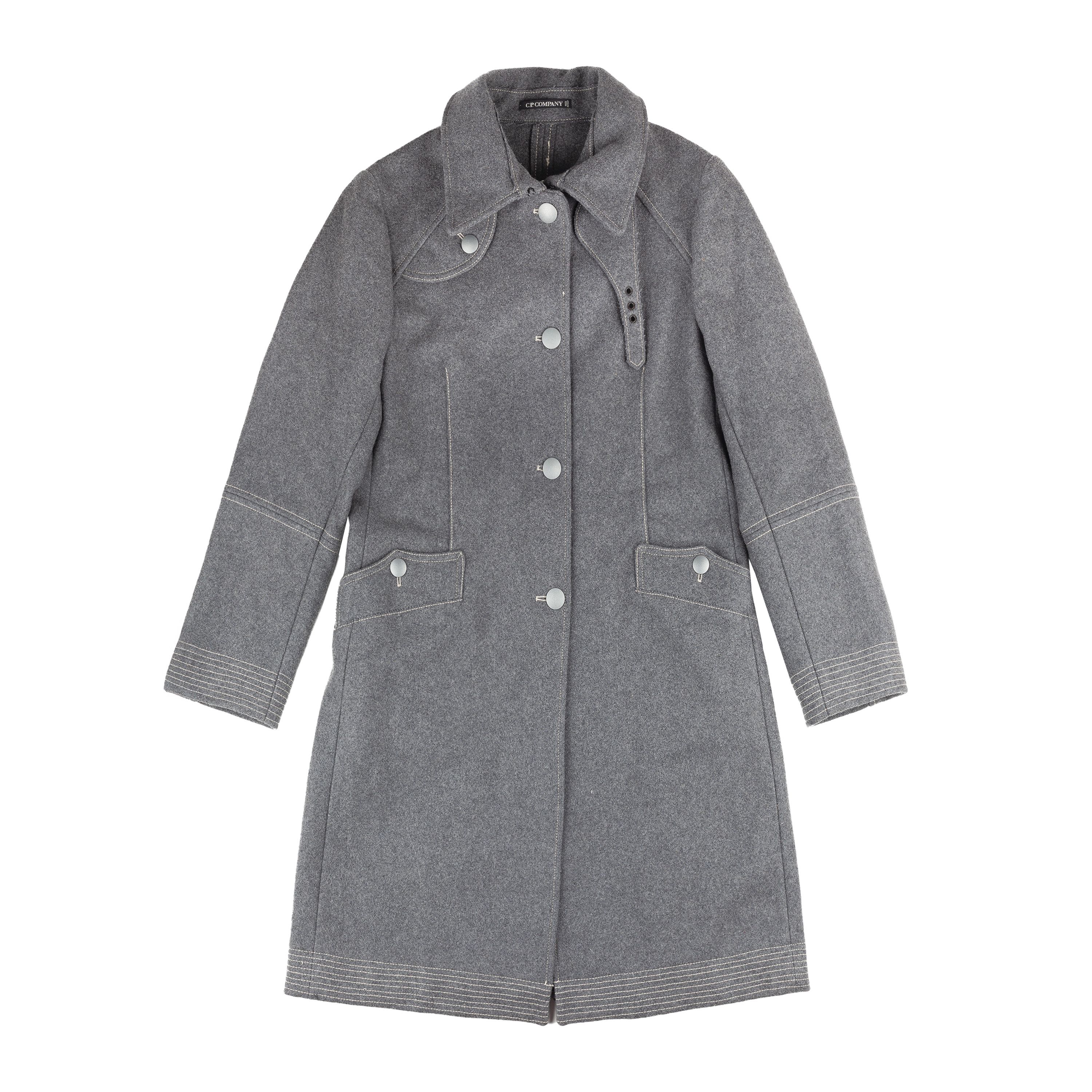 C.P. Company C.P. Company Sportswear Vintage Gray Wool Coat Jacket Size US M / EU 48-50 / 2 - 1 Thumbnail
