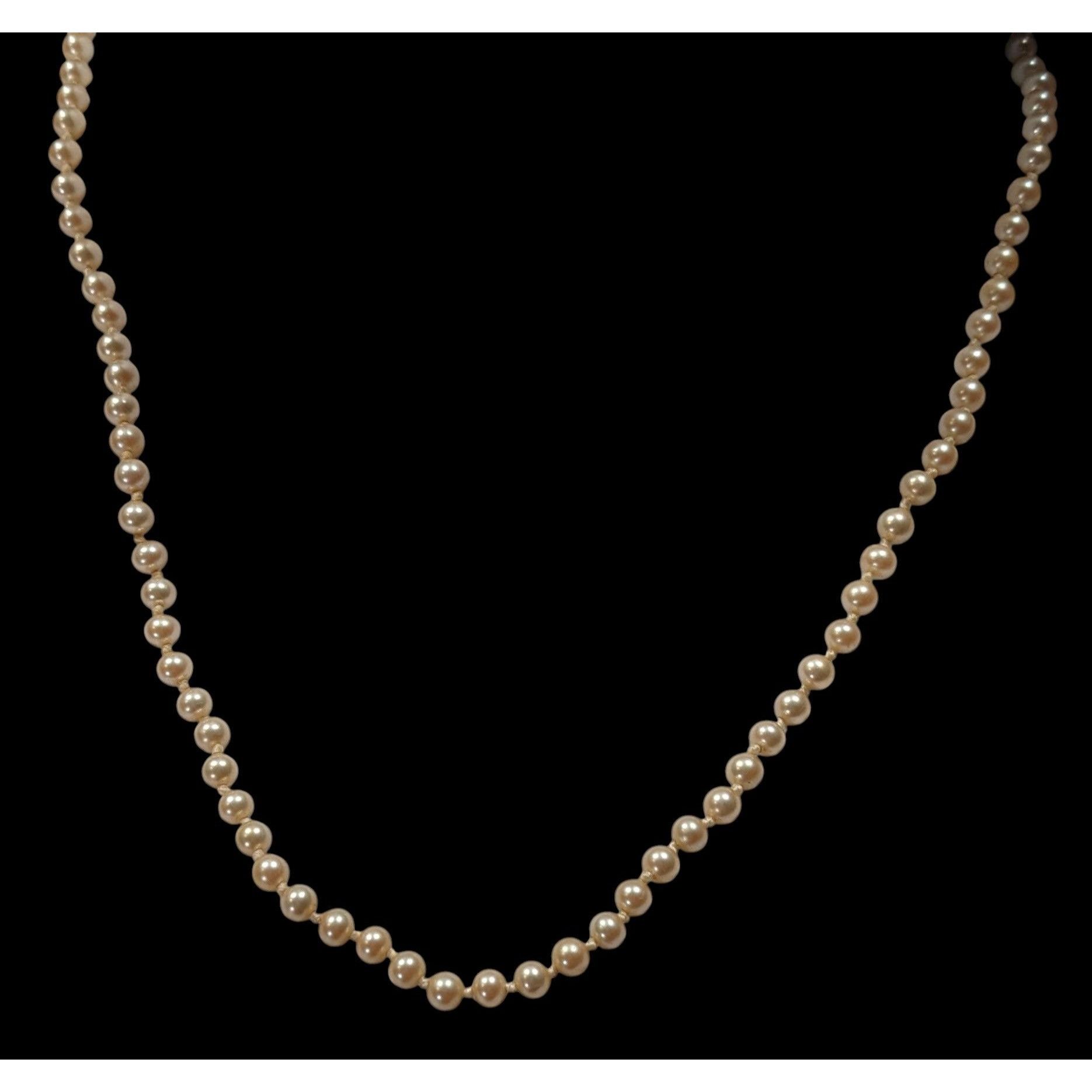 Other Vintage Champagne Faux Peal Hand Knotted Necklace Size ONE SIZE - 3 Thumbnail