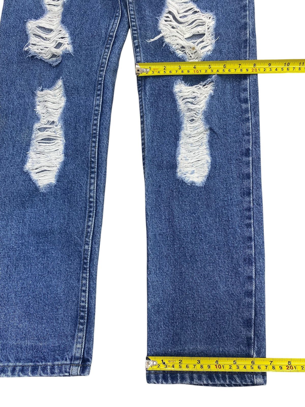 Japanese Brand Japanese Wesley Brand Acid Blue Wash Style Distressed Jeans Size US 30 / EU 46 - 8 Thumbnail
