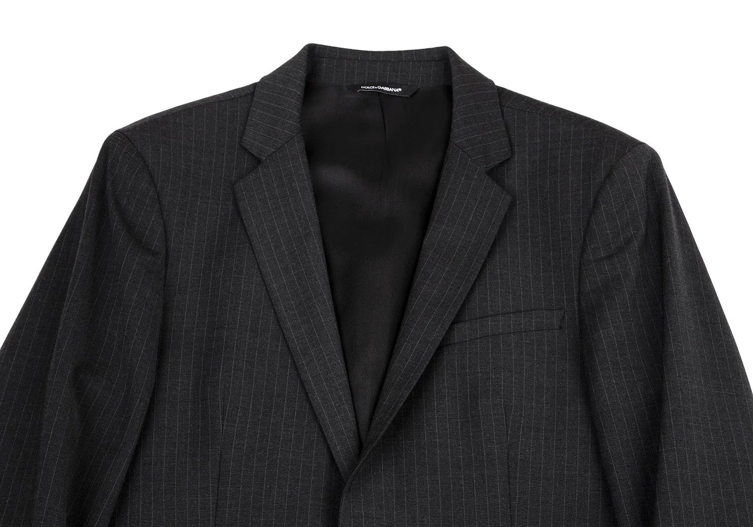 Dolce & Gabbana Pinstripe Narrow Lapel Jacket Charcoal Size 44 Size US S / EU 44-46 / 1 - 2 Thumbnail