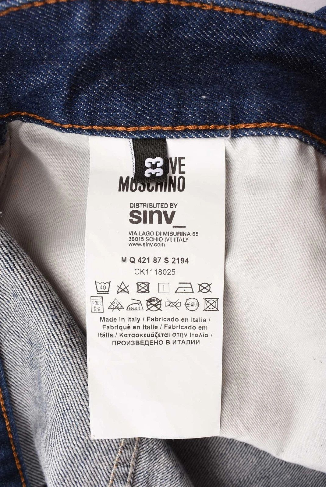 Moschino Love Moschino Blue Distressed Slim Fit Jeans Size W34 / L31 Size US 32 / EU 48 - 5 Thumbnail