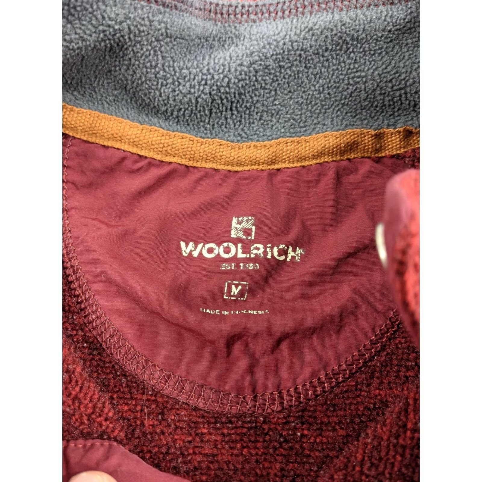 Vintage Woolrich 1/4 Button Up Fleece Synchilla Pullover Red Men's M Shirt Feb 1980s (Pre-owned) Size US M / EU 48-50 / 2 - 3 Thumbnail