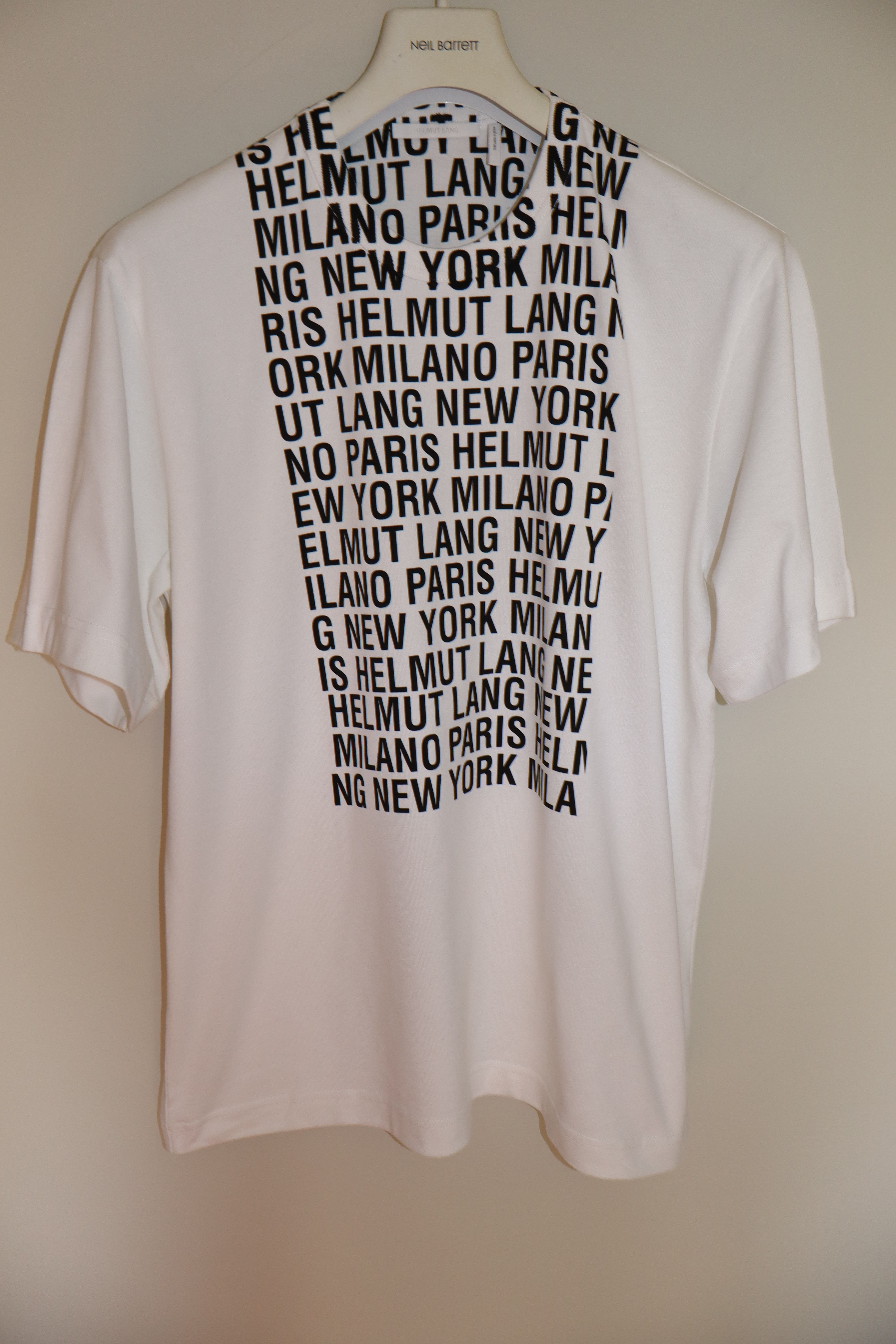 Helmut Lang White Box Logo T-Shirt Size US M / EU 48-50 / 2 - 1 Thumbnail