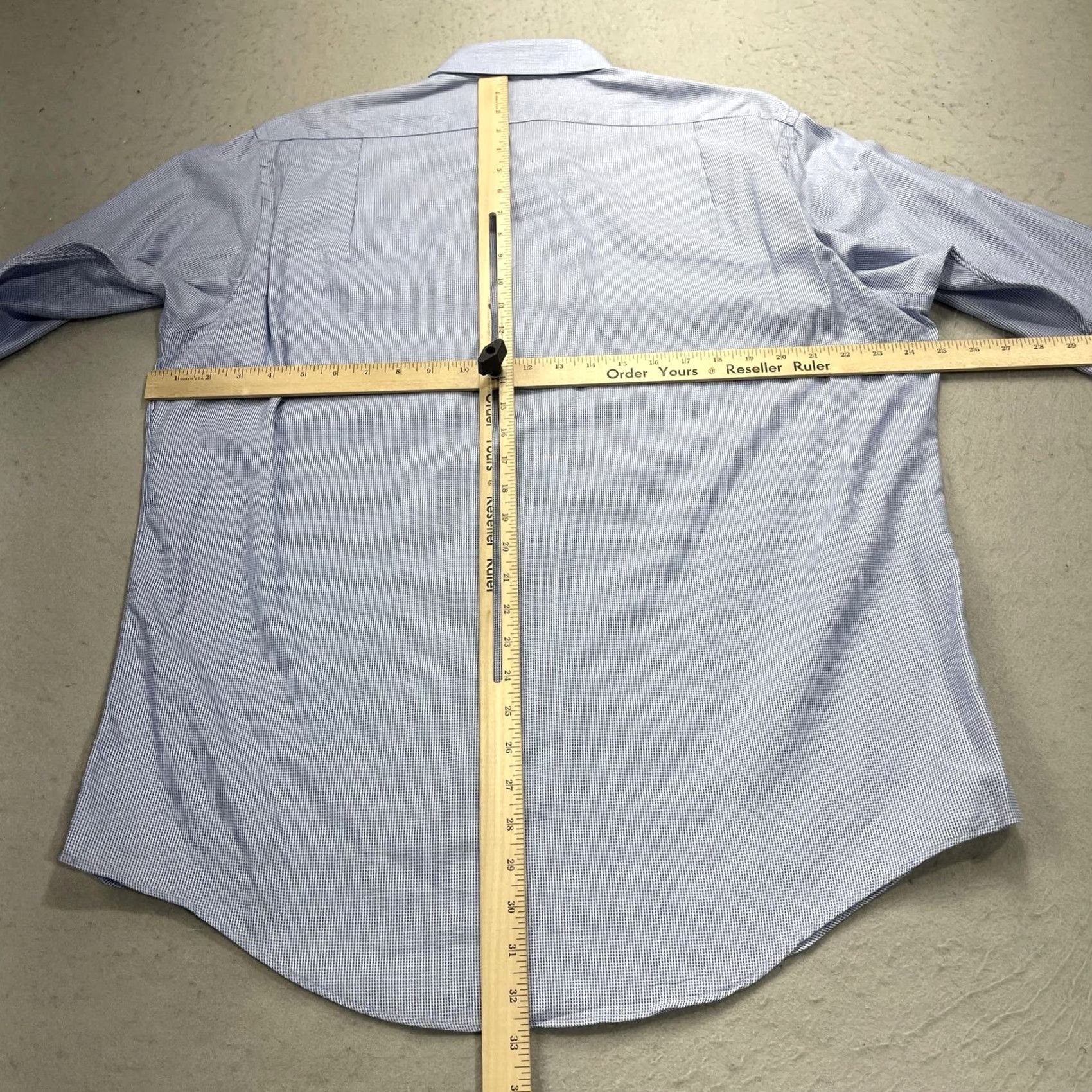Brooks Brothers VINTAGE Brooks Brothers Dress Shirt Mens 16.5 Blue Check Classic Made USA Makers Shirt Size 46R - 6 Thumbnail