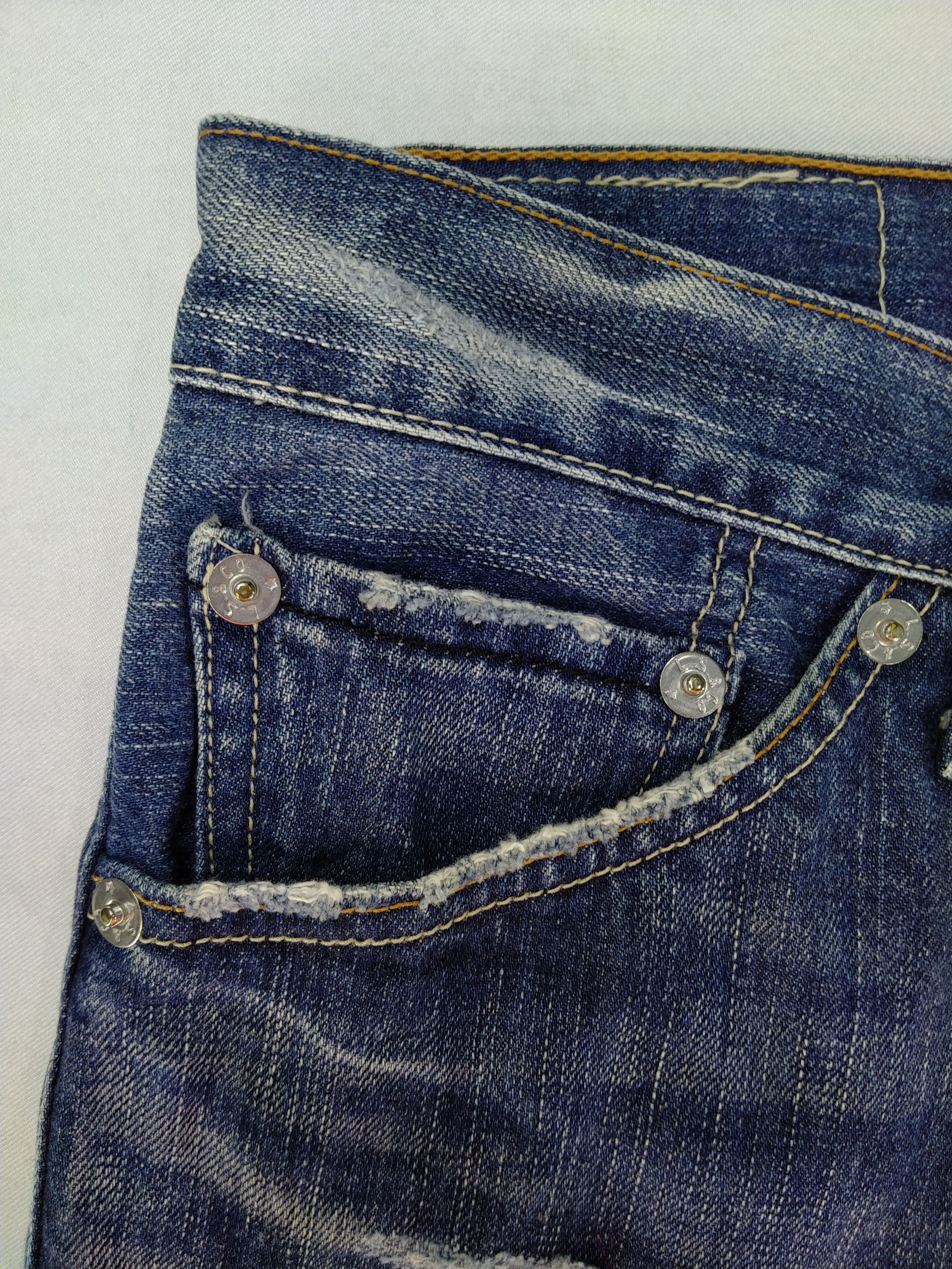 Levi's Distressed Levi's 708 Ripped Denim 34x33.5 -JN143 Size US 34 / EU 50 - 17 Thumbnail