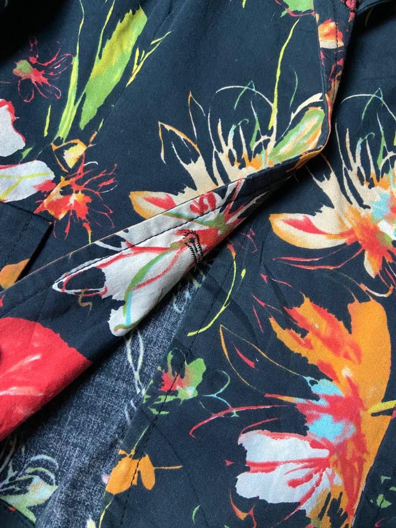 Japanese Brand SFIZIO Brand Floral Abstract Crop Jacket (179) Size XS / US 0-2 / IT 36-38 - 8 Thumbnail