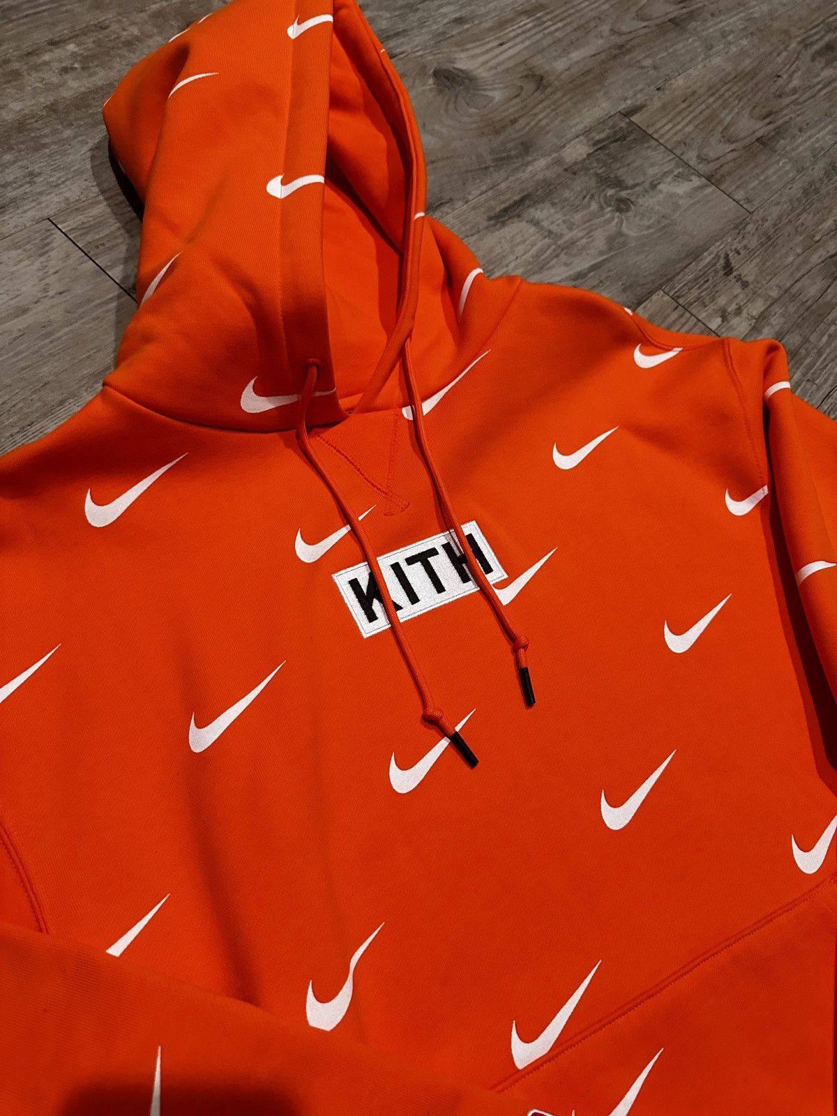 Kith × Nike Kith x Nike New York Knicks AOP Hoodie (Orange) Sz M 