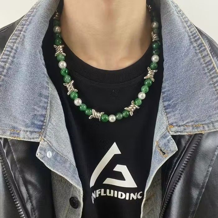 Jewelry × Vintage Green Necklace Chain Size ONE SIZE - 1 Thumbnail