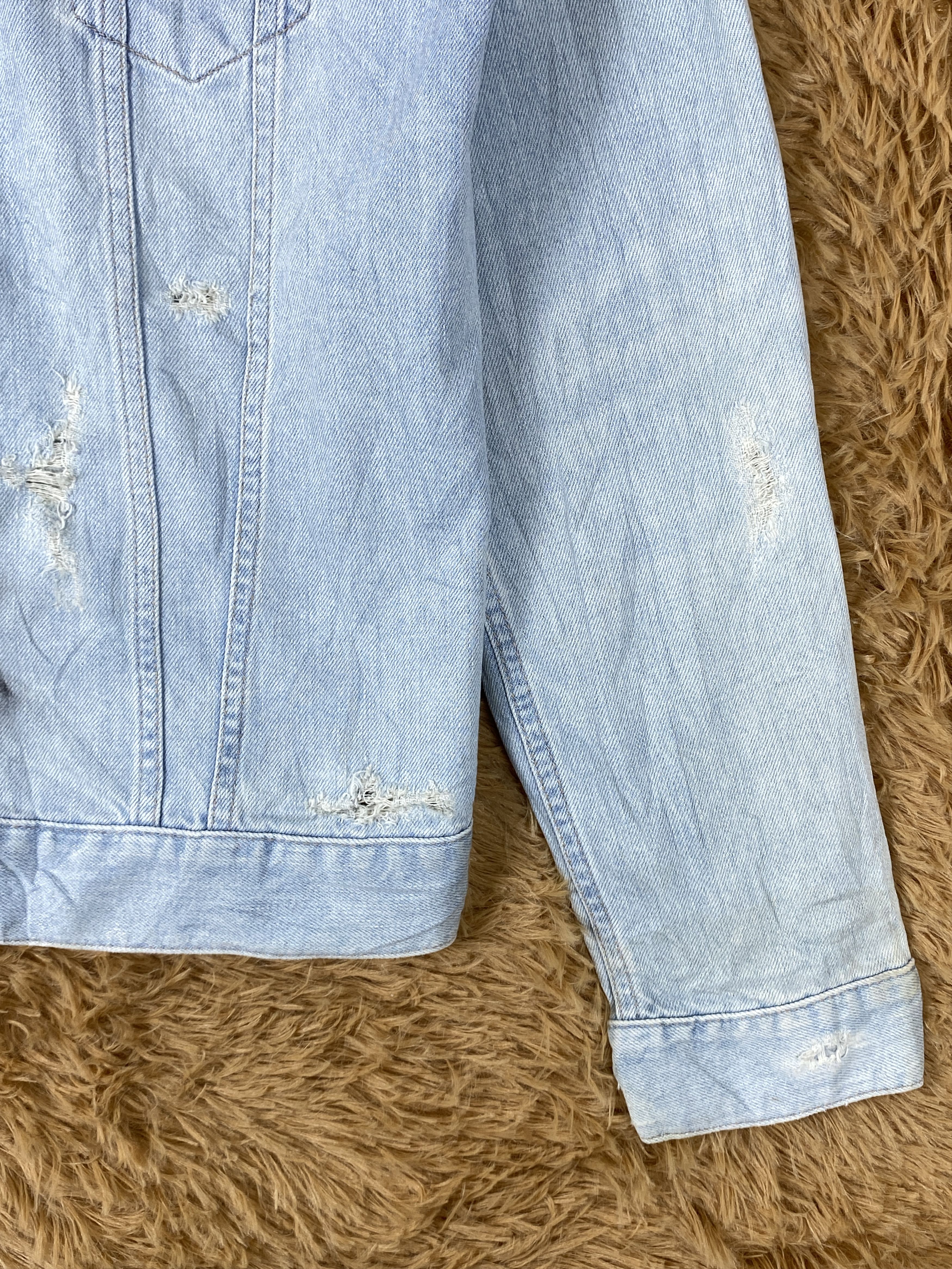 Vintage Vintage Japanese Brand Distressed Denim Jacket Size US XS / EU 42 / 0 - 6 Thumbnail